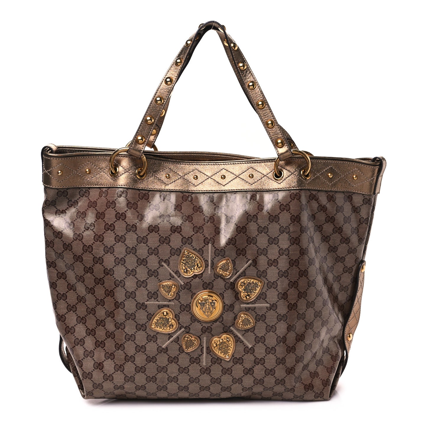 Crystal Monogram Studded Medium Irina Tote