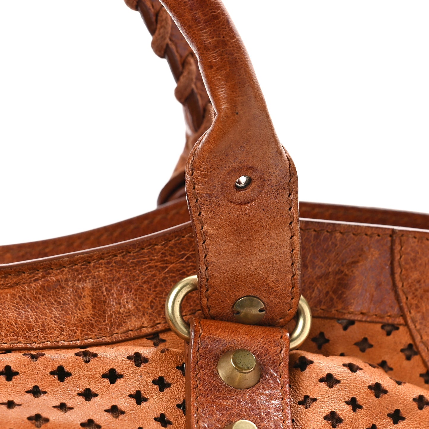 Agneau Laser Cut Cross Classic Gold Hardware City