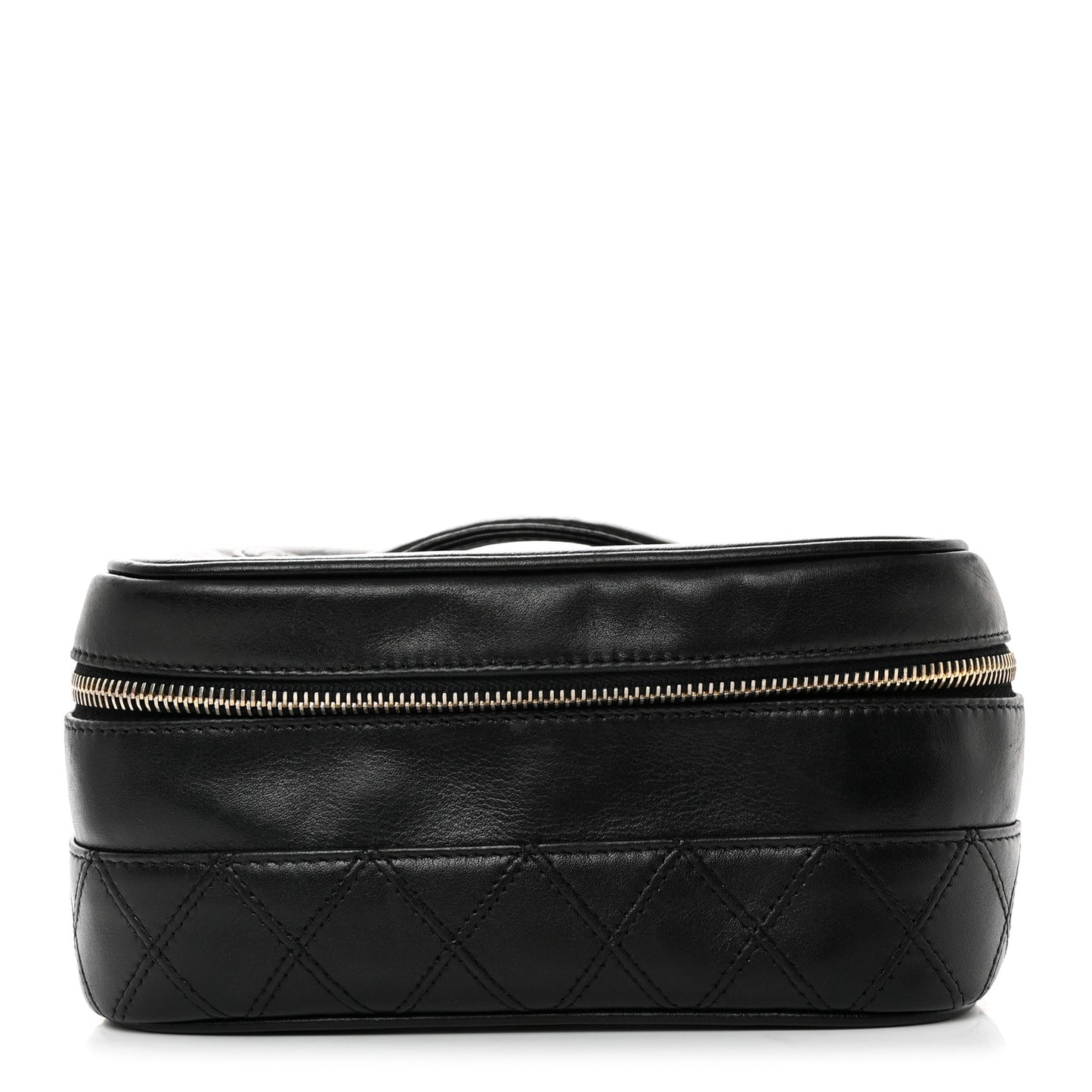 Lambskin Vanity Cosmetic Case Black