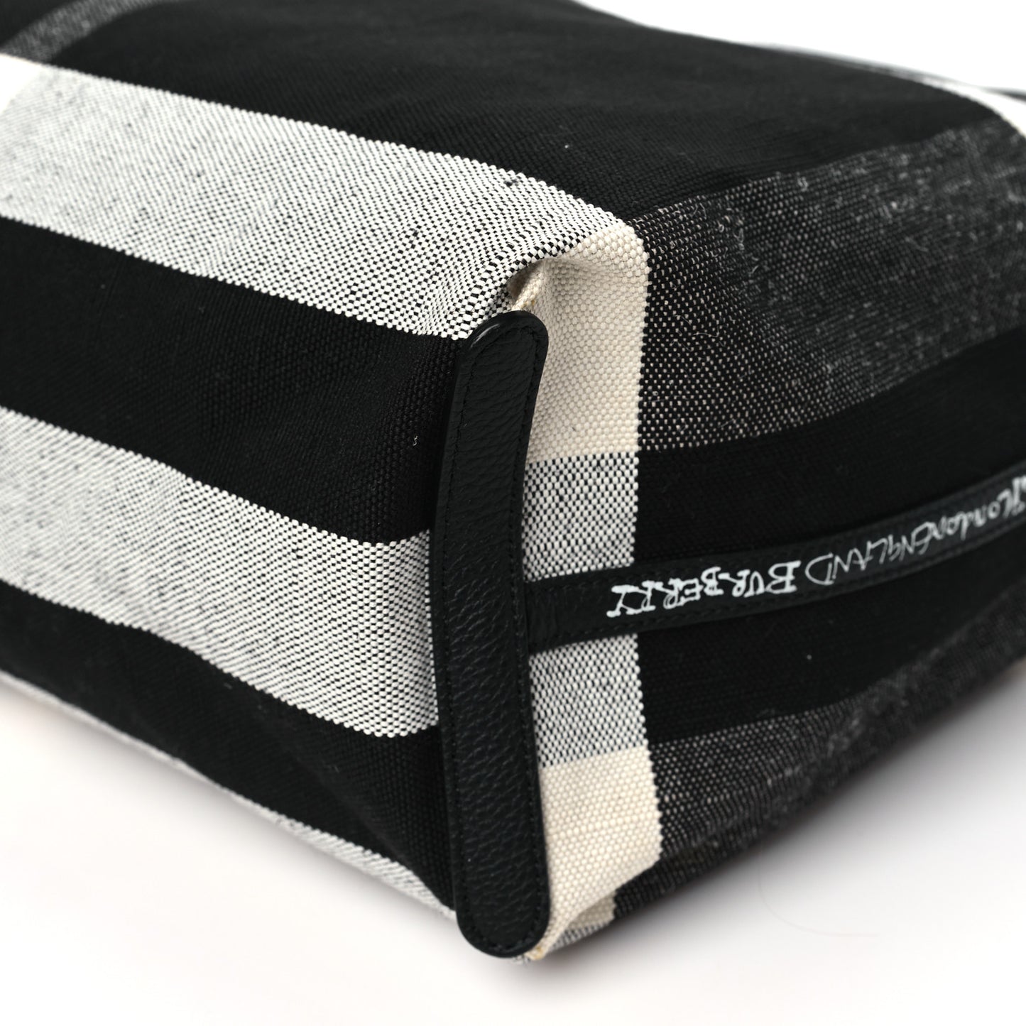 Coated Canvas Mega Check Medium Doodle Tote Black White