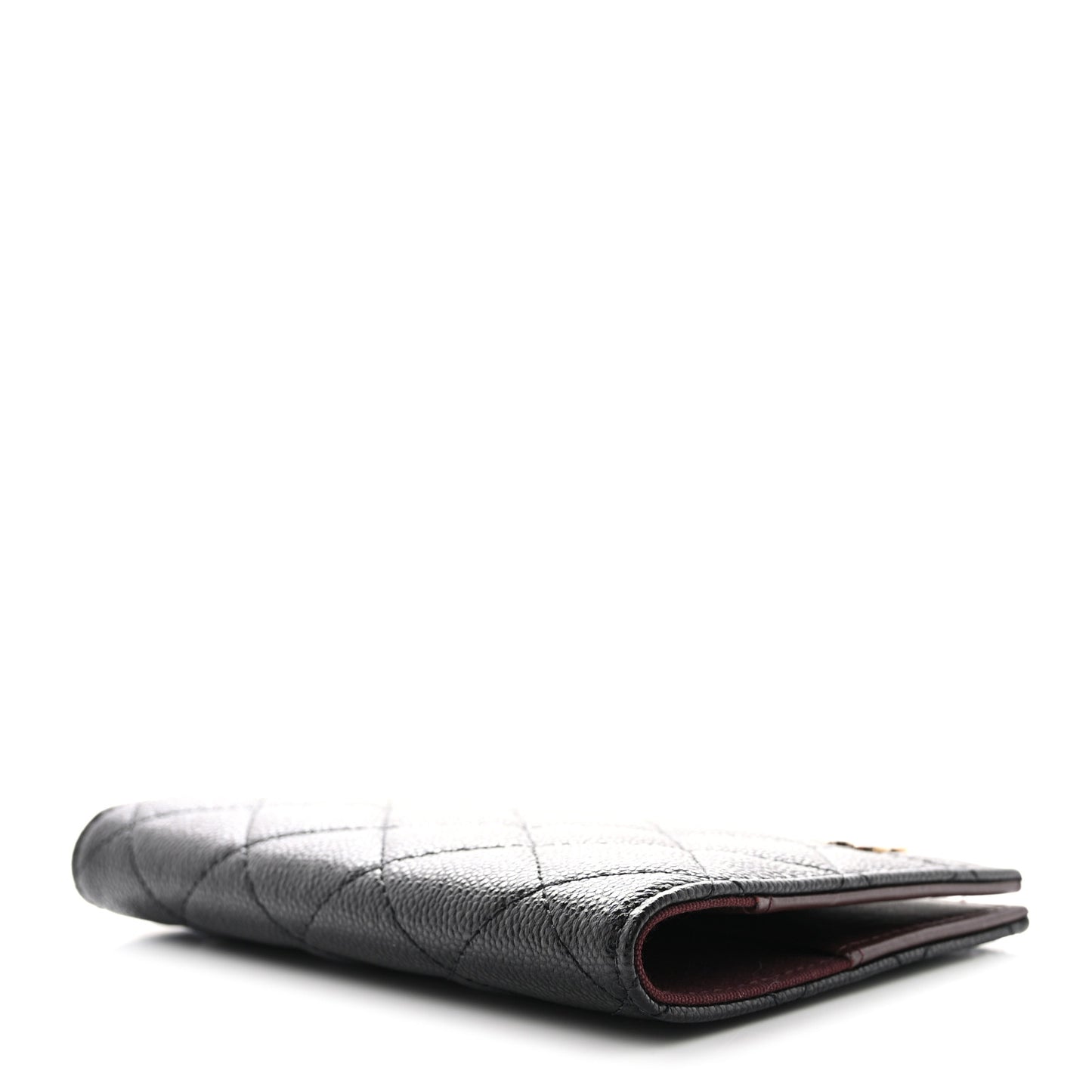 Caviar Quilted Passport Holder Black