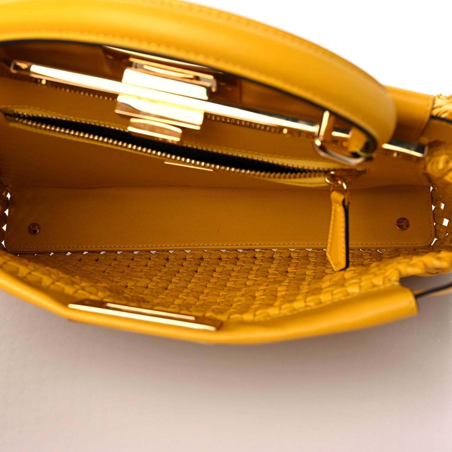 Nappa Matisse Intreccio Medium Peekaboo Iconic Satchel Mimosa