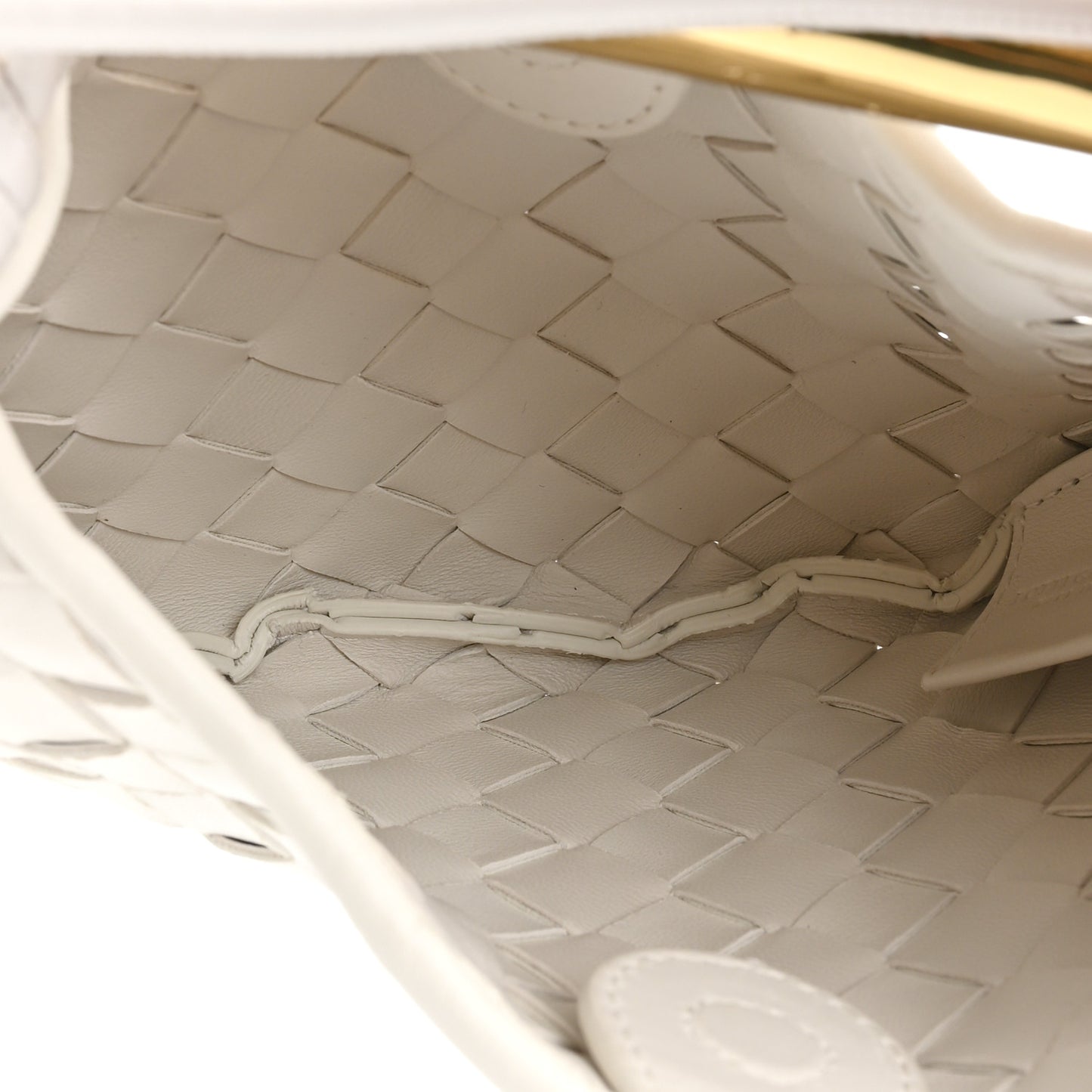 BOTTEGA VENETA Nappa Intrecciato Mini Sardine Bag Chalk