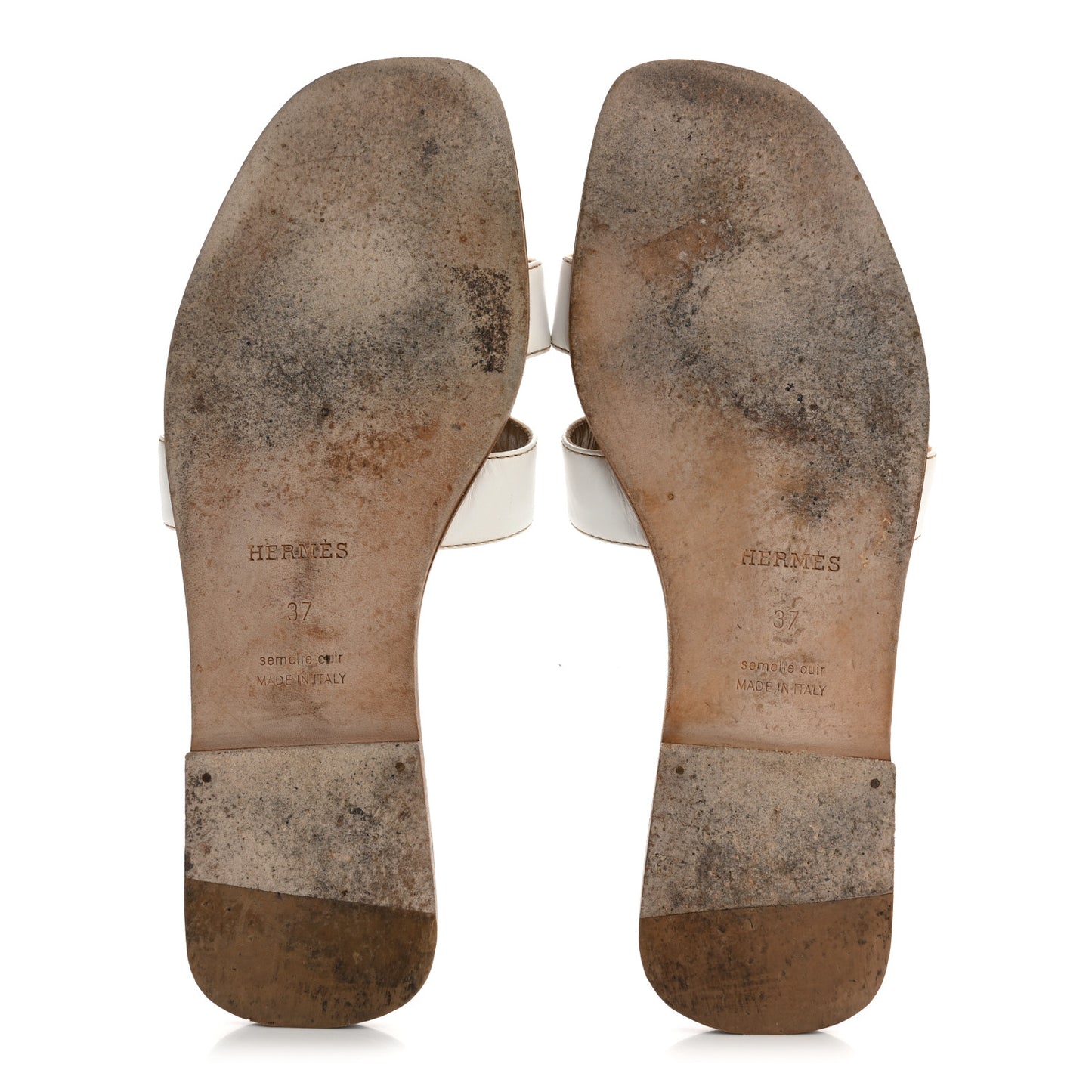 Box Calfskin Oran Sandals 37 White
