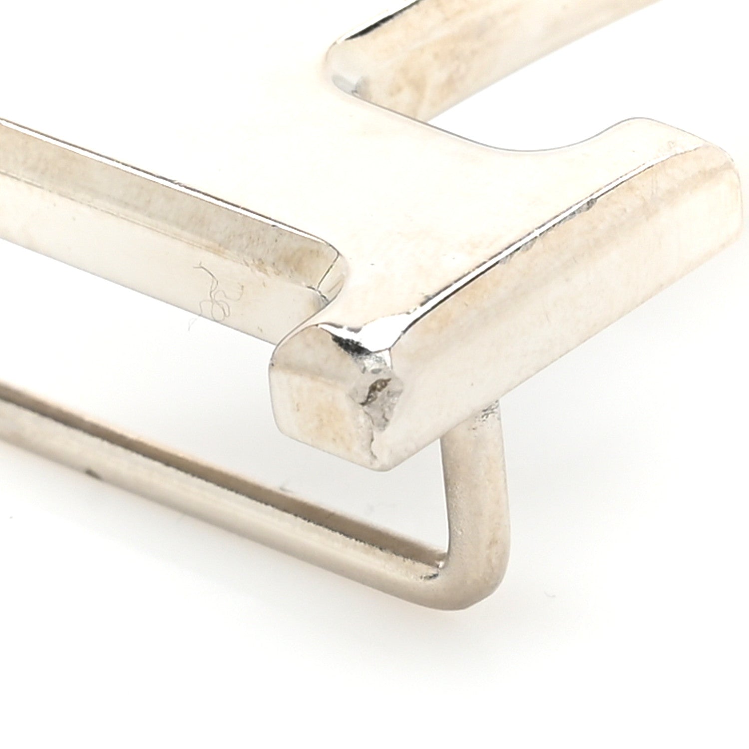 Hermes Polished Palladium 32mm H Belt Buckle Silver 4 of 4