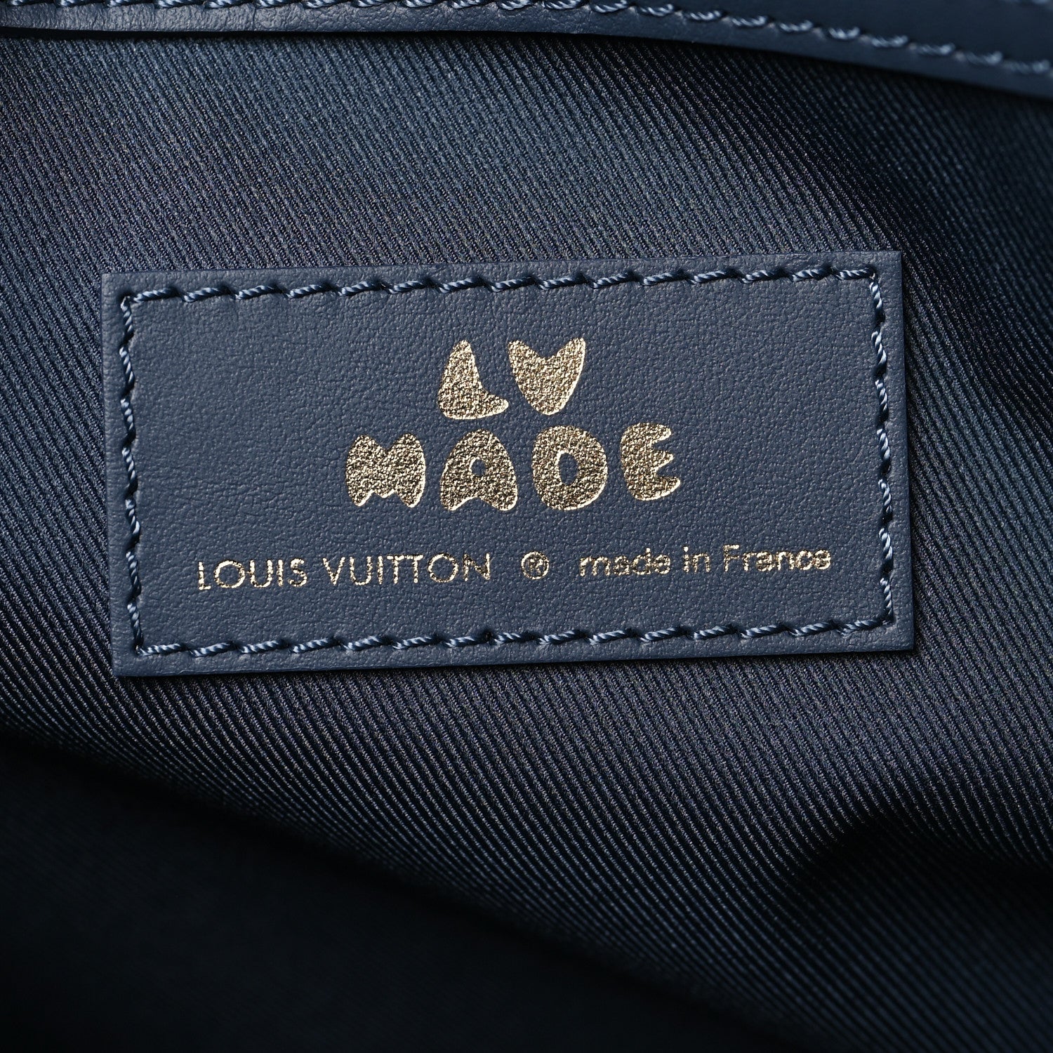 Louis Vuitton X NIGO Taurillon Monogram Denim Drip Keepall Bandouliere 50 Blue 5 of 10