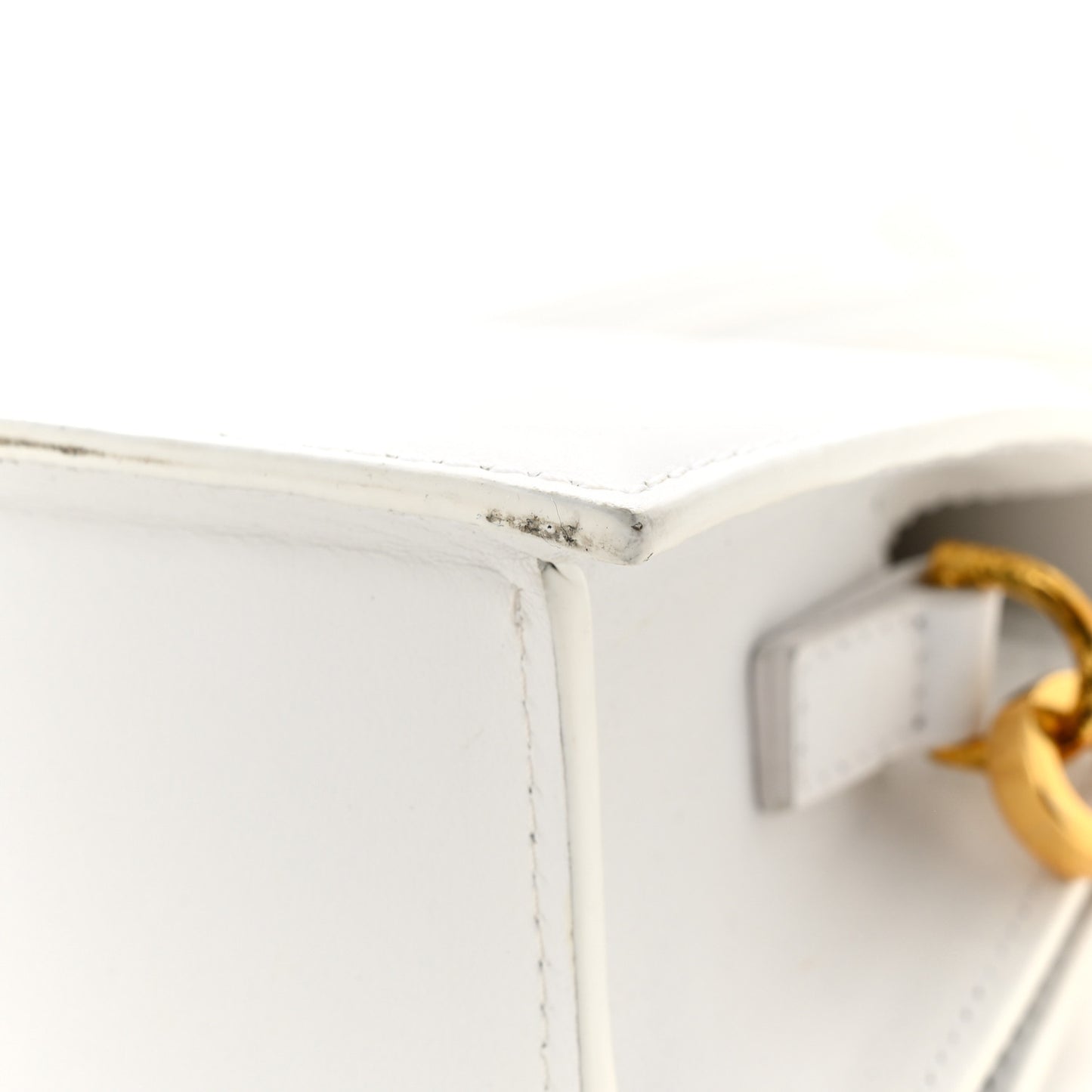 Smooth Calfskin Le Chiquito Noeud White
