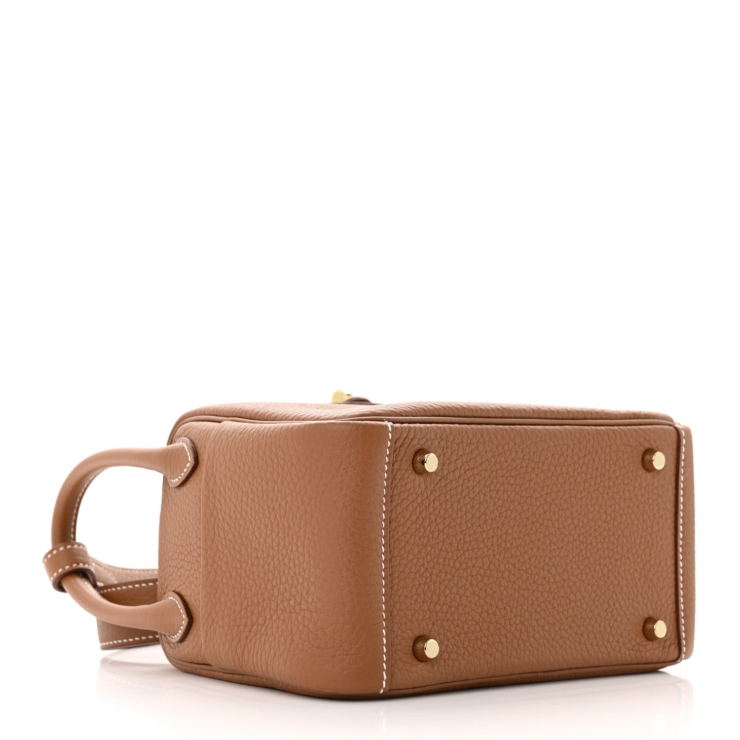 Hermes Taurillon Clemence Mini Lindy 20 Gold 4 of 11