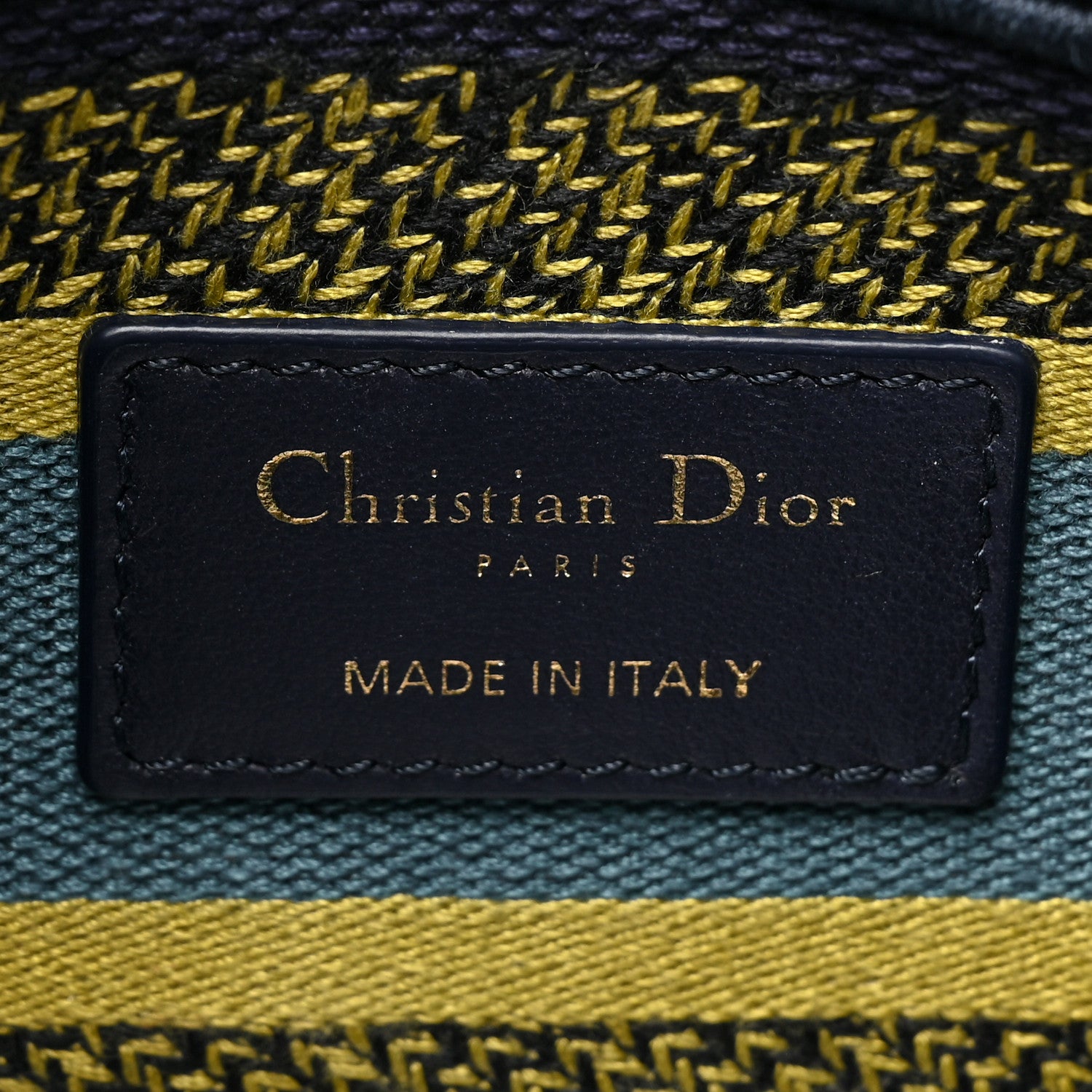 Christian Dior Canvas Embroidered Zodiac Medium Lady D-Lite Blue Multicolor 6 of 10