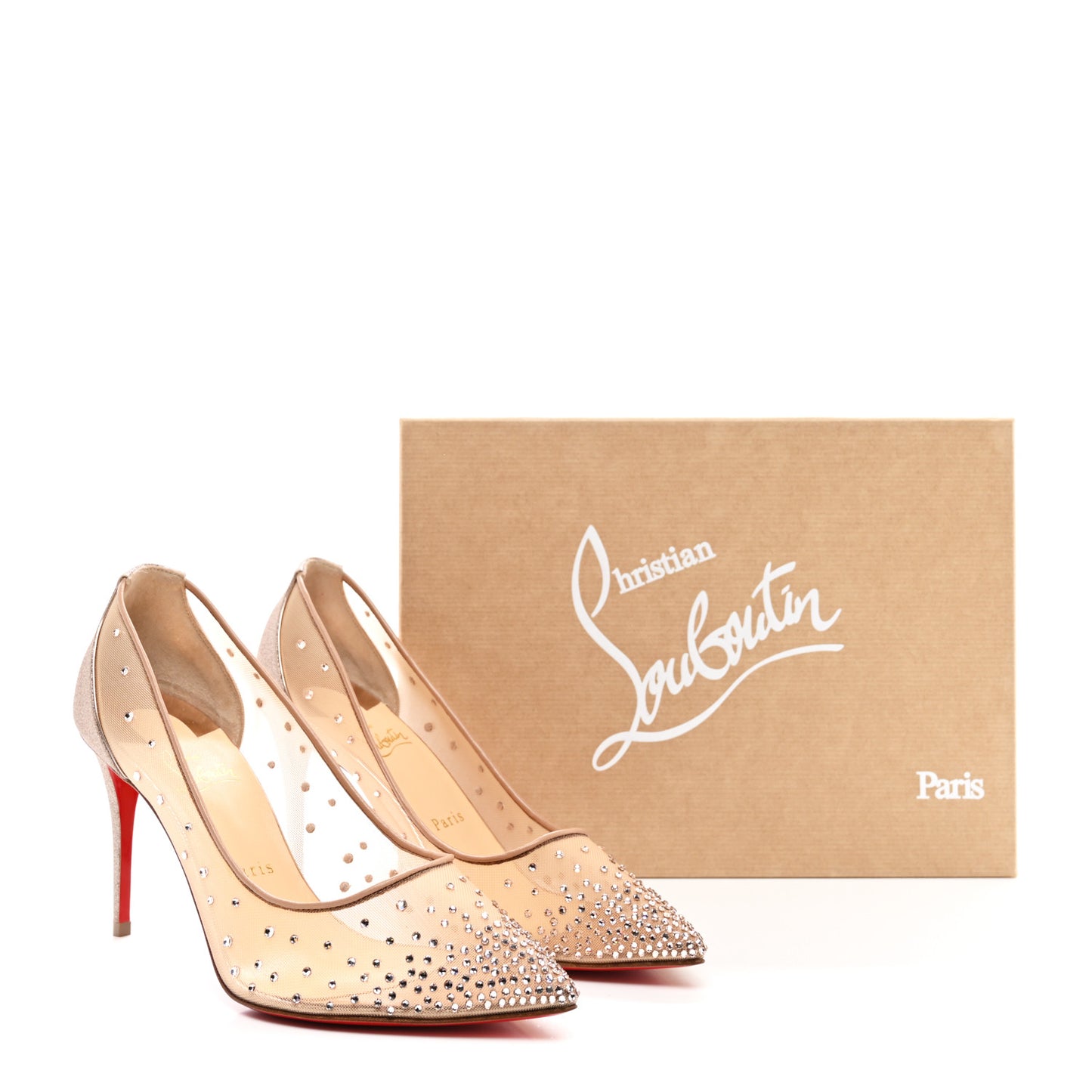 Suede Lame Crystal Strass Follies 85 Pumps 39 Light Silk