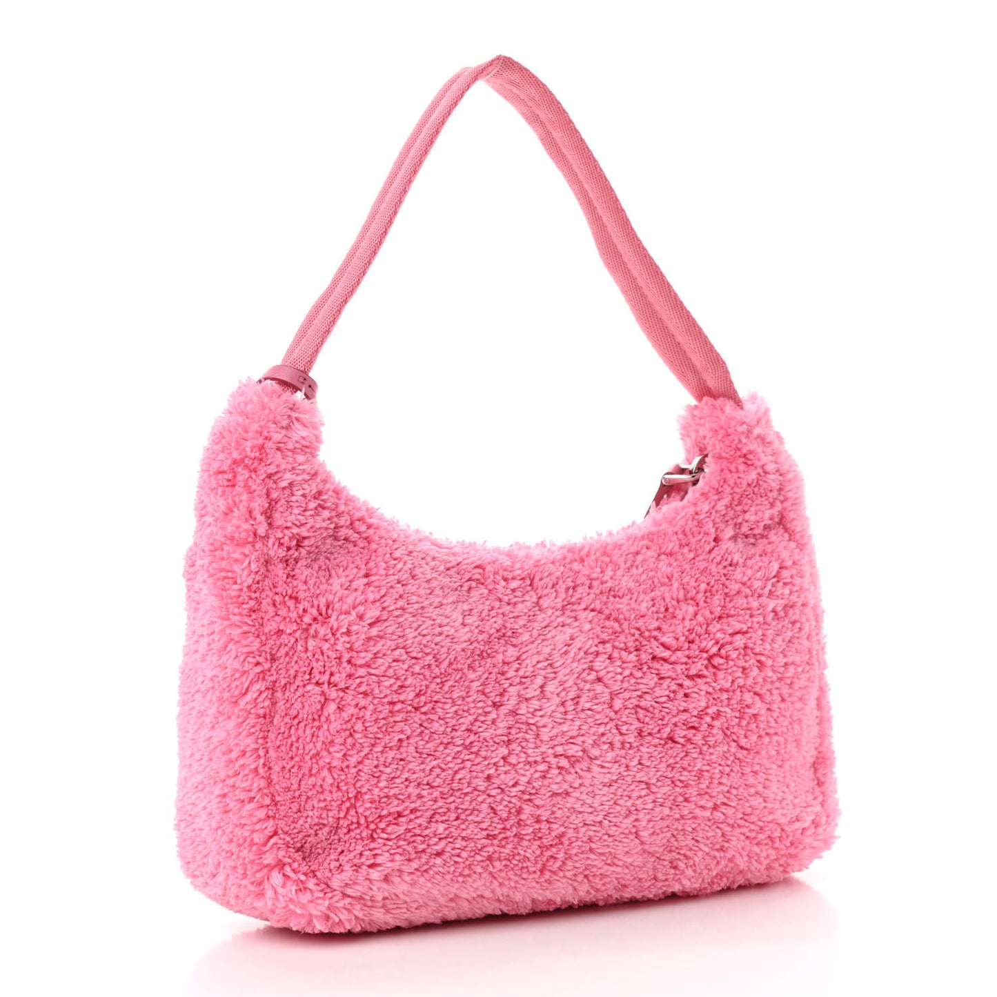 Terry Cloth Mini Re-Edition 2000 Bag Petalo Black