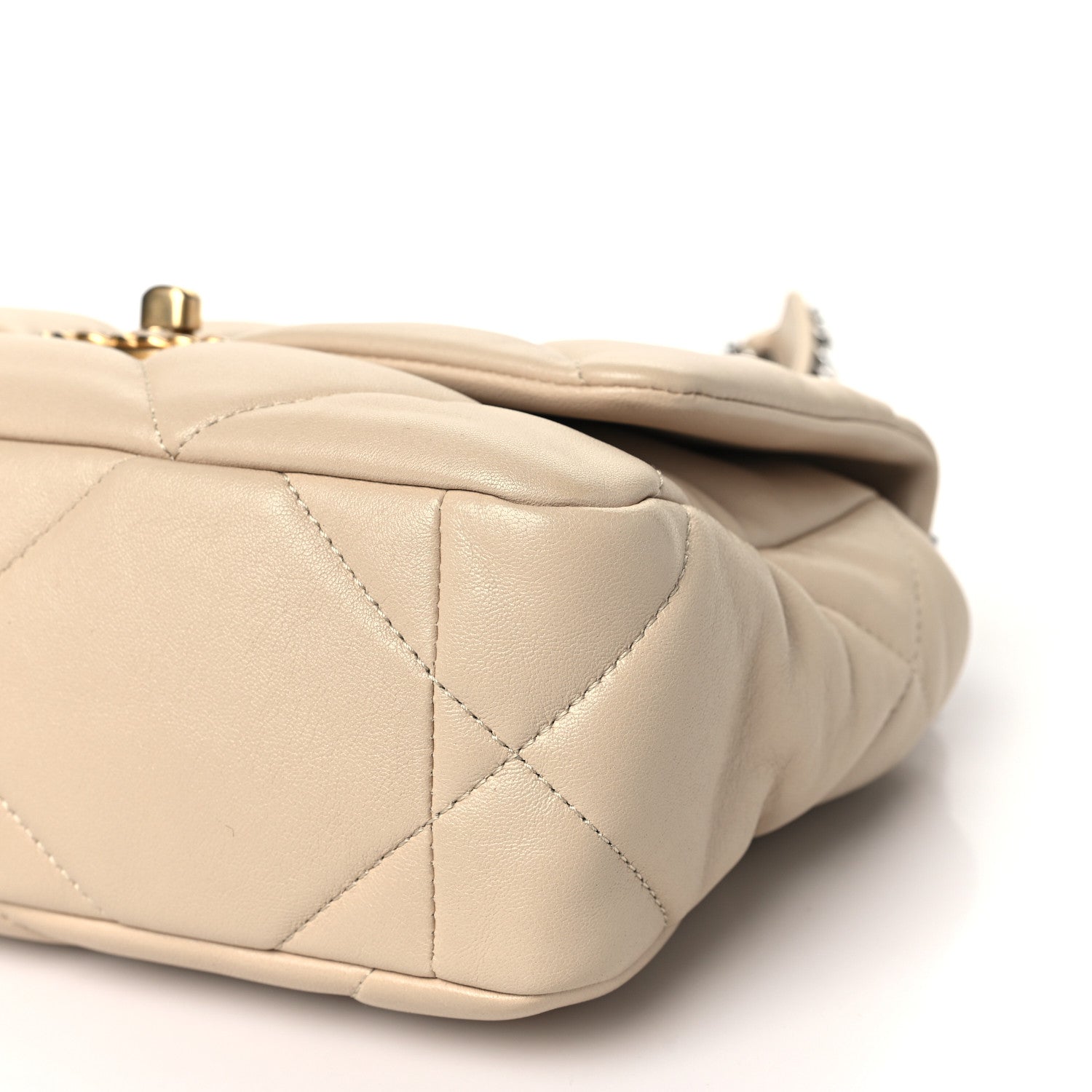 Chanel Lambskin Quilted Medium Chanel 19 Flap Beige 10 of 11