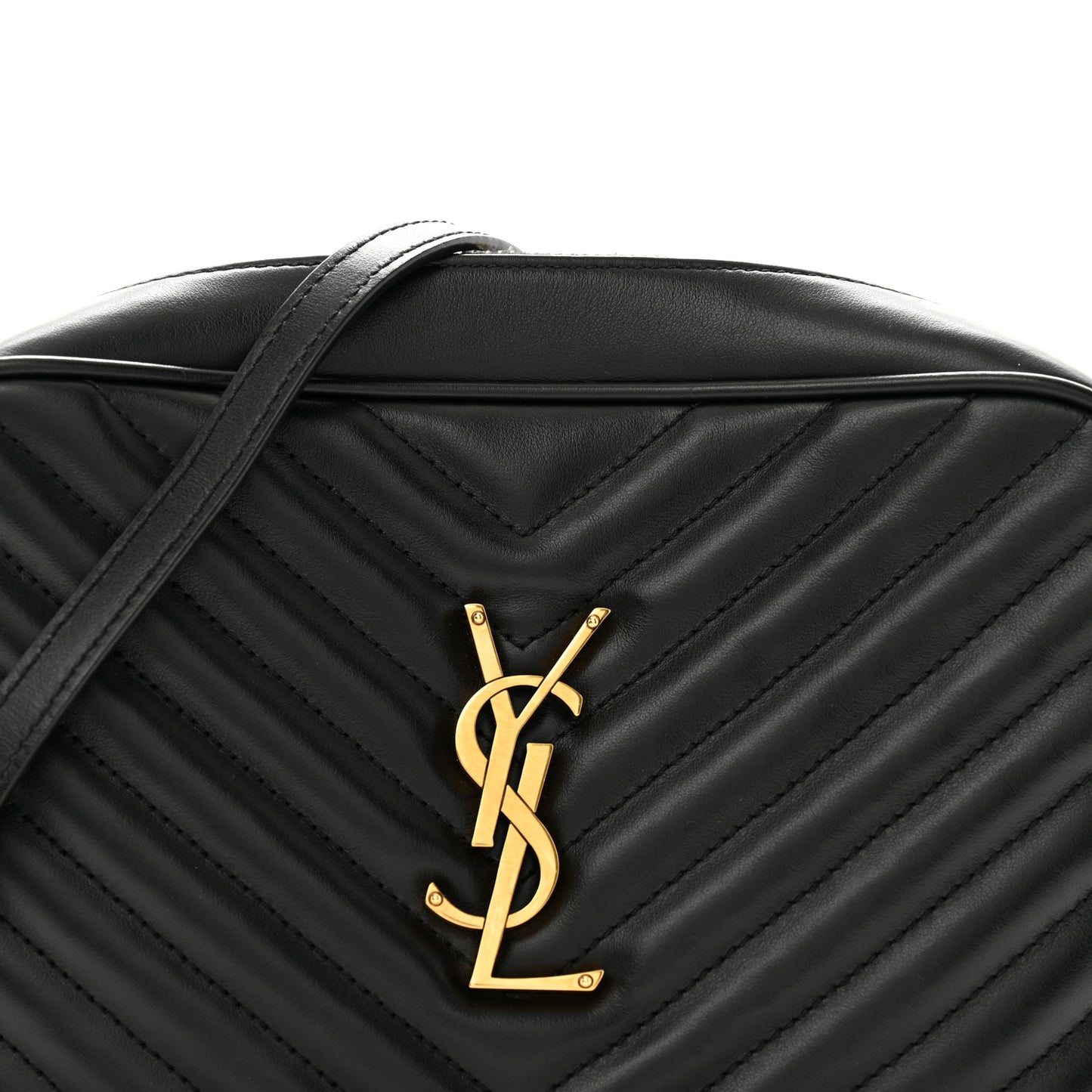 Calfskin Matelasse Monogram Lou Camera Bag Black