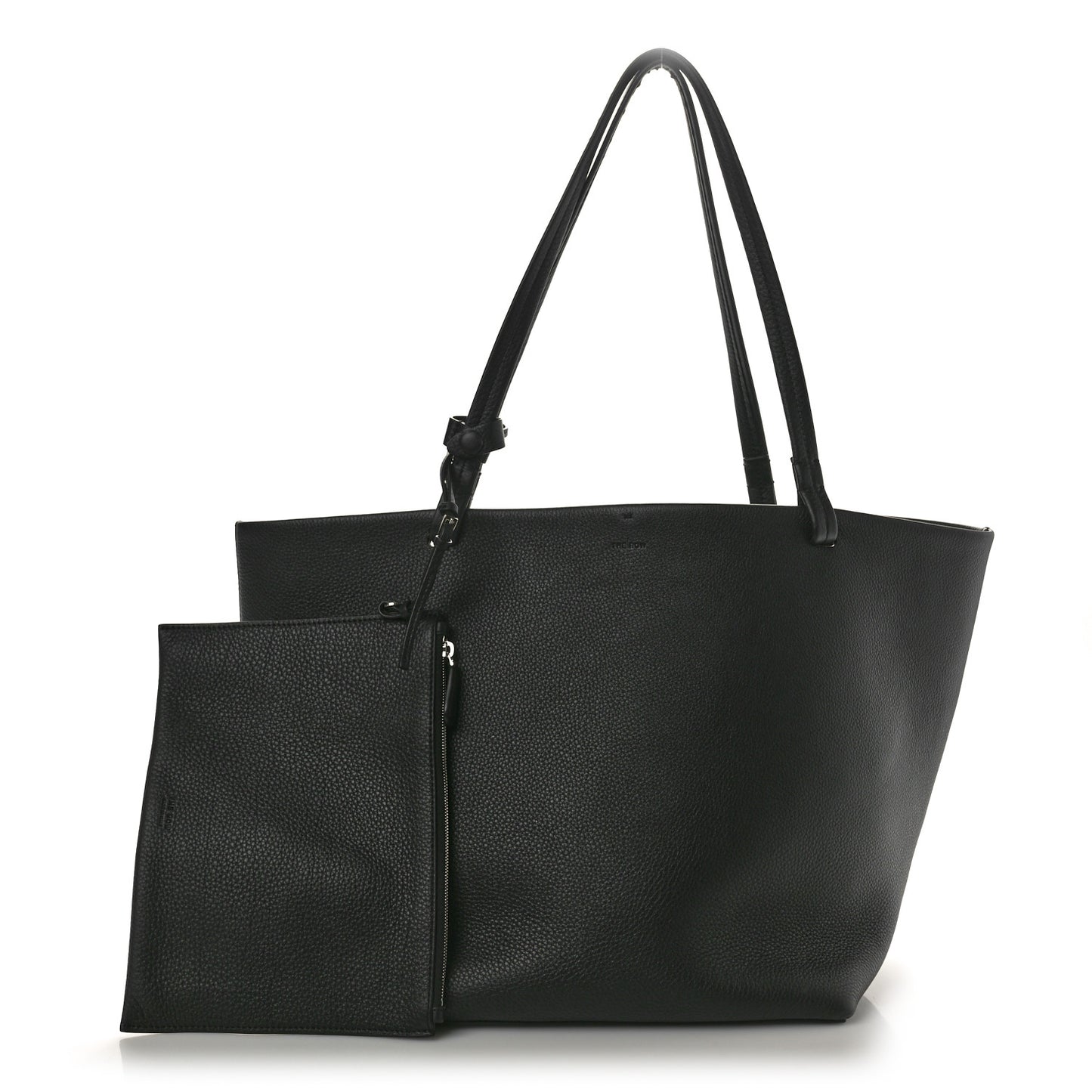 Grained Calfskin Park Tote Three Black