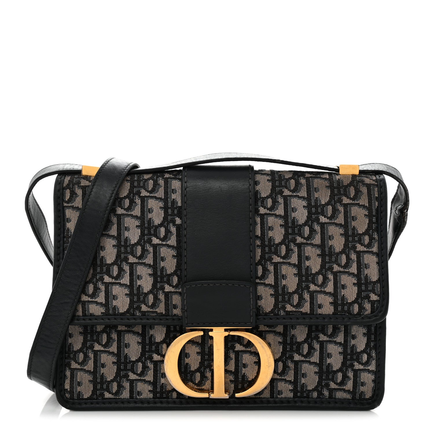 Christian Dior Oblique 30 Montaigne Flap Bag Blue 1913709