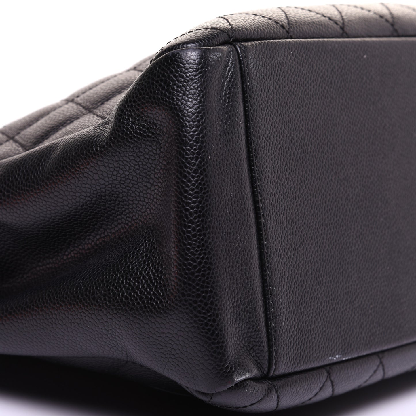 Caviar Quilted Grand Shopping Tote GST Black