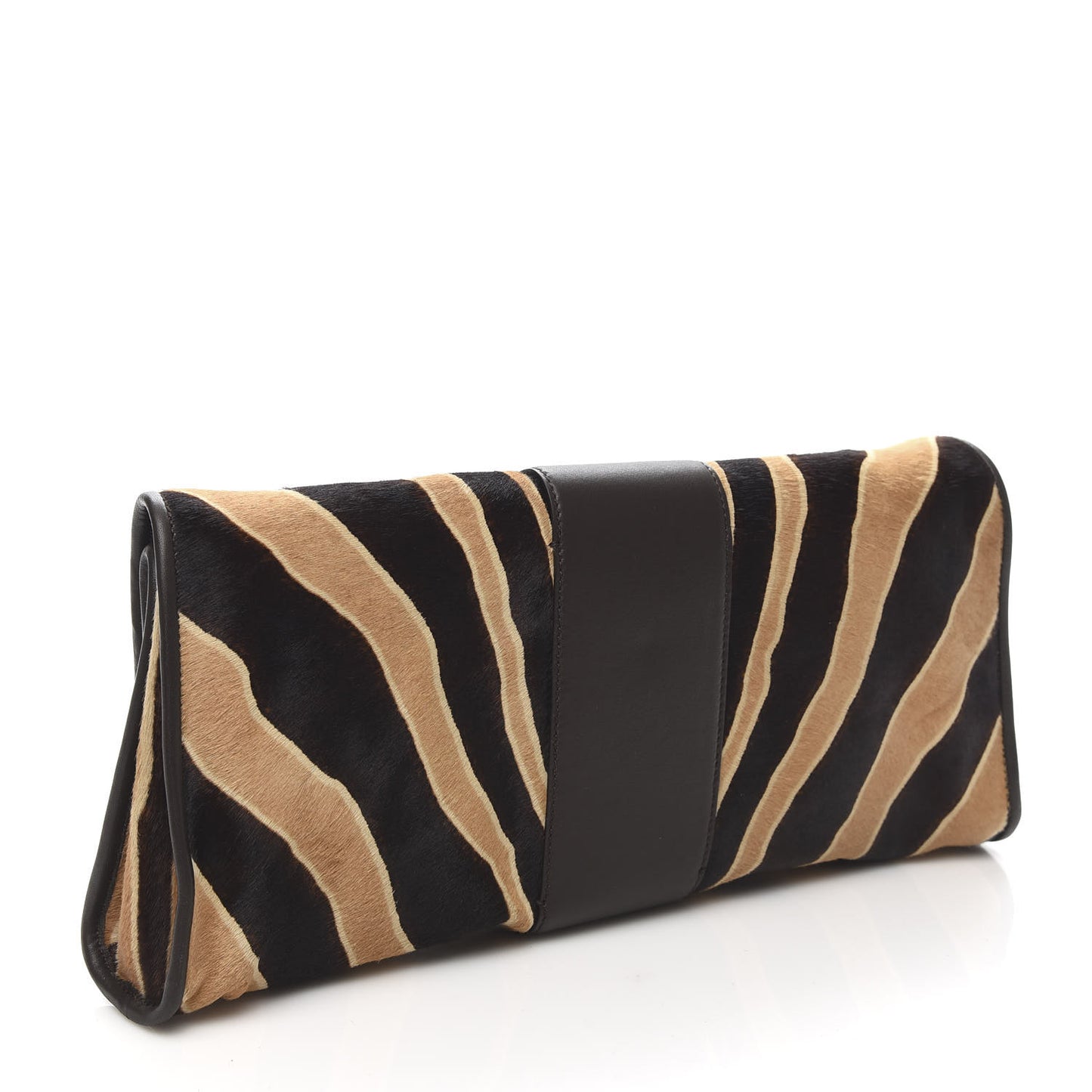 Pony Hair Liv Clutch Zibrown Gold