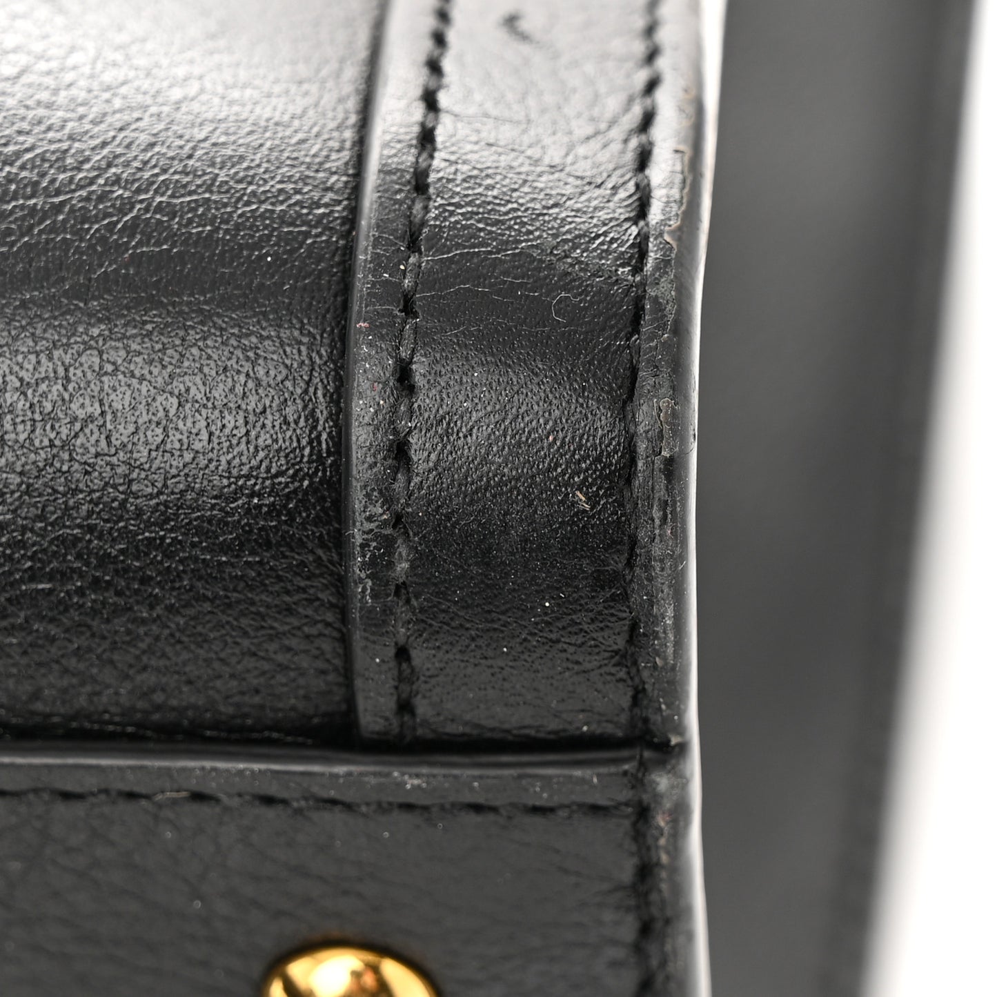 Calfskin Small Diana Tote Bag Black Yellow Fluo