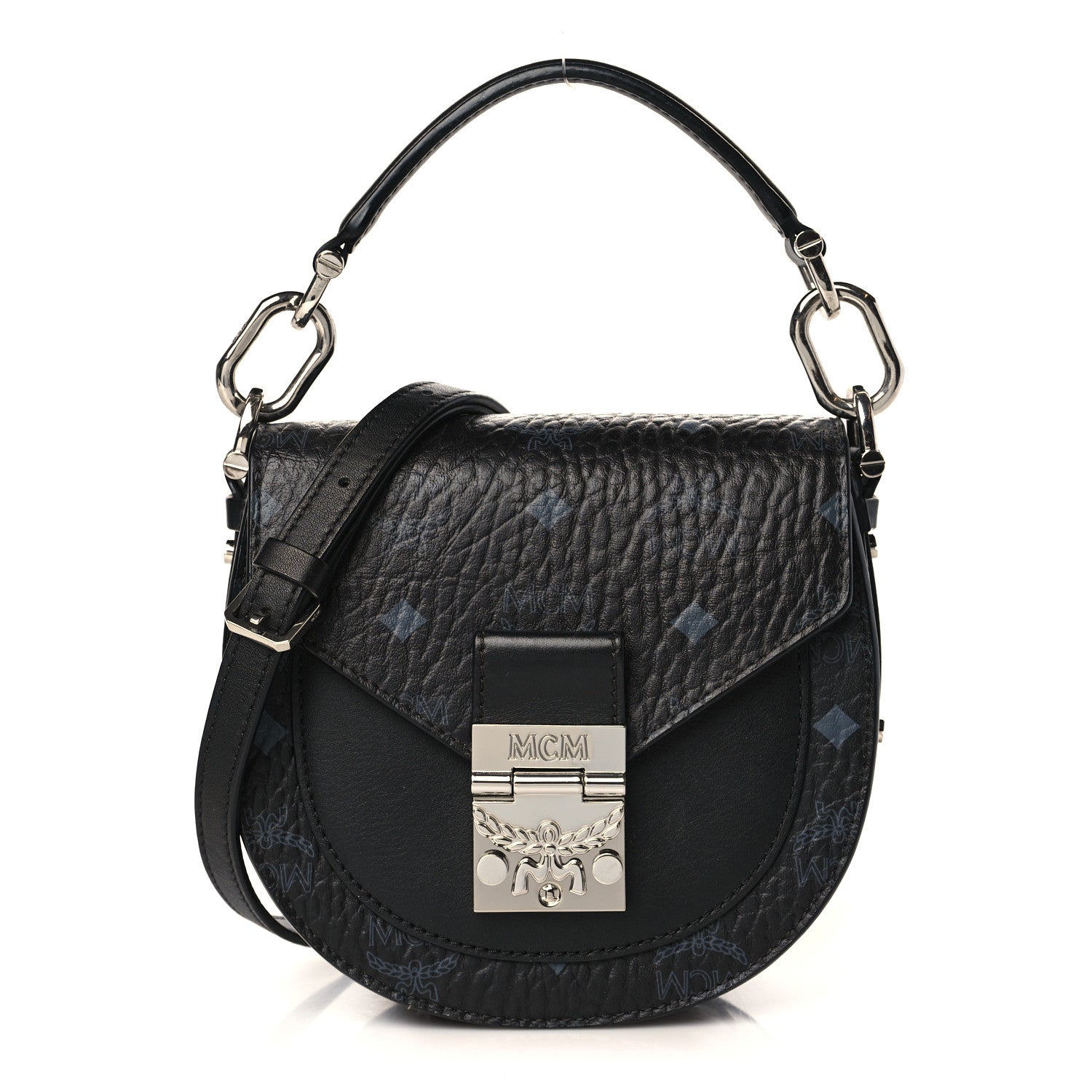 MCM Visetos Mini Patricia Crossbody Bag Black 1 of 7