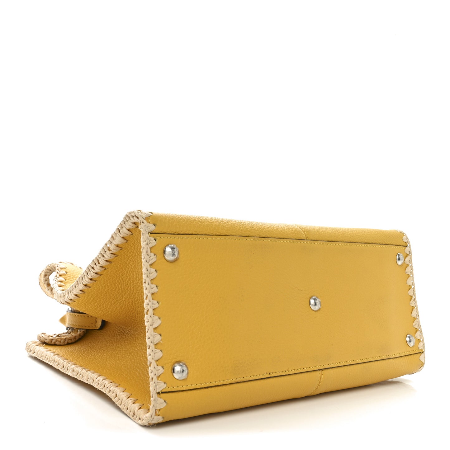 Cuoio Romano Selleria Raffia Bi-Color Woven Medium Peekaboo X-Lite Sunflower Paglia