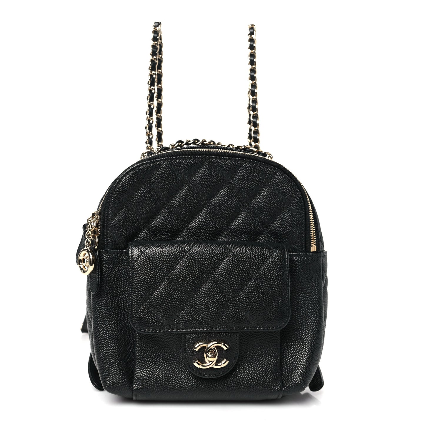 Caviar Quilted Small CC Day Backpack Black