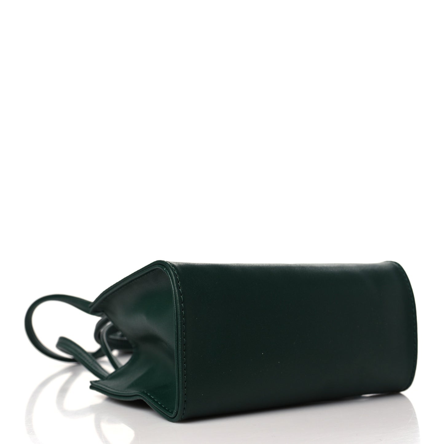 Vegan Leather Small Shopping Bag Dark Olive
