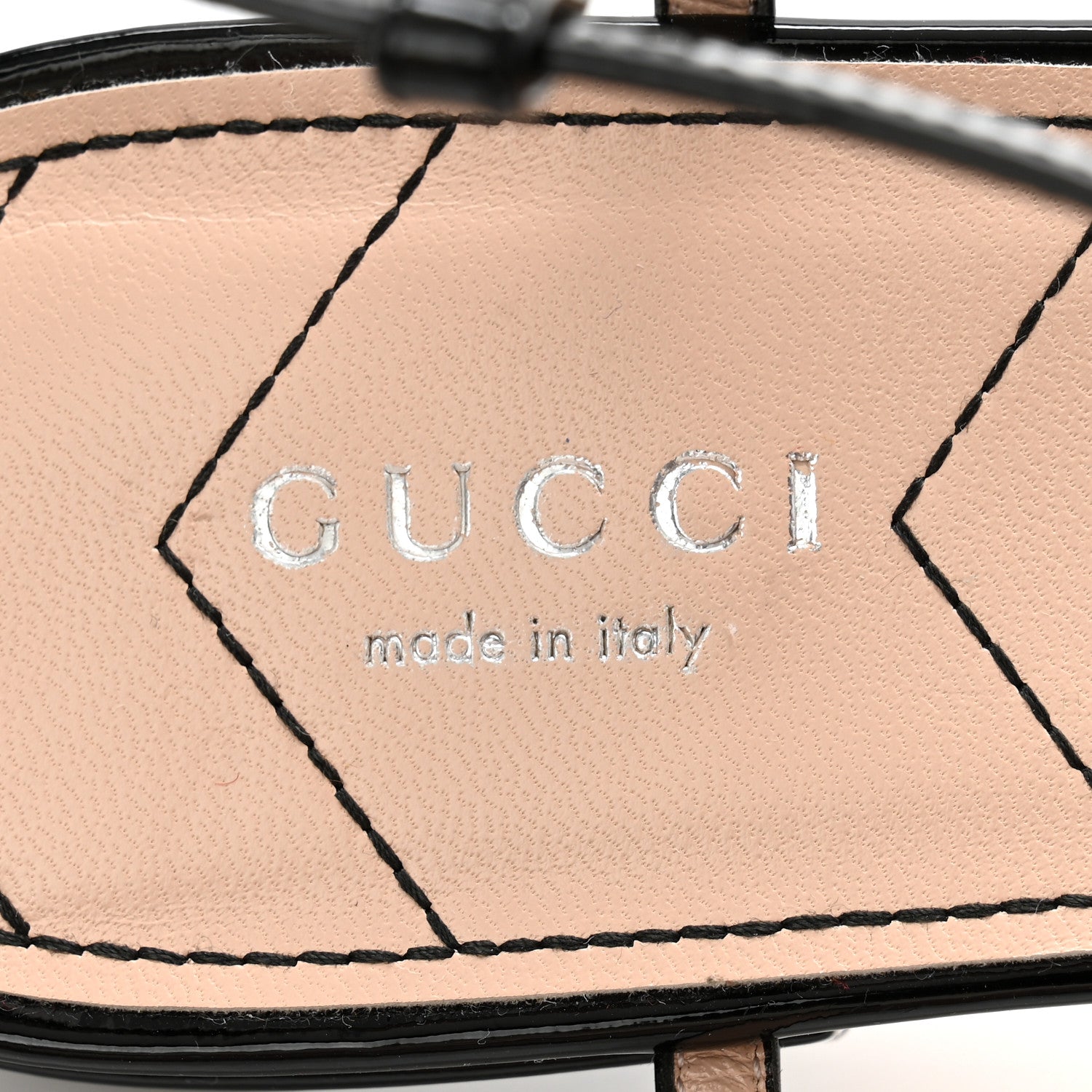 Gucci Vernice Glitter Double G Ballet Flat 40 Black Silver 6 of 10
