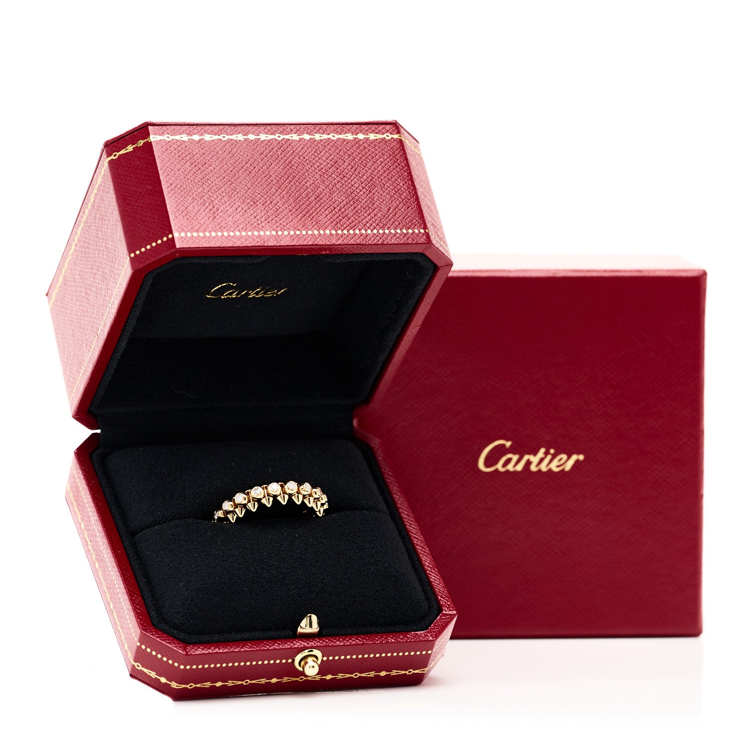 Cartier 18K Pink Gold Diamond MM Clash De Cartier Ring 57 8 5 of 5