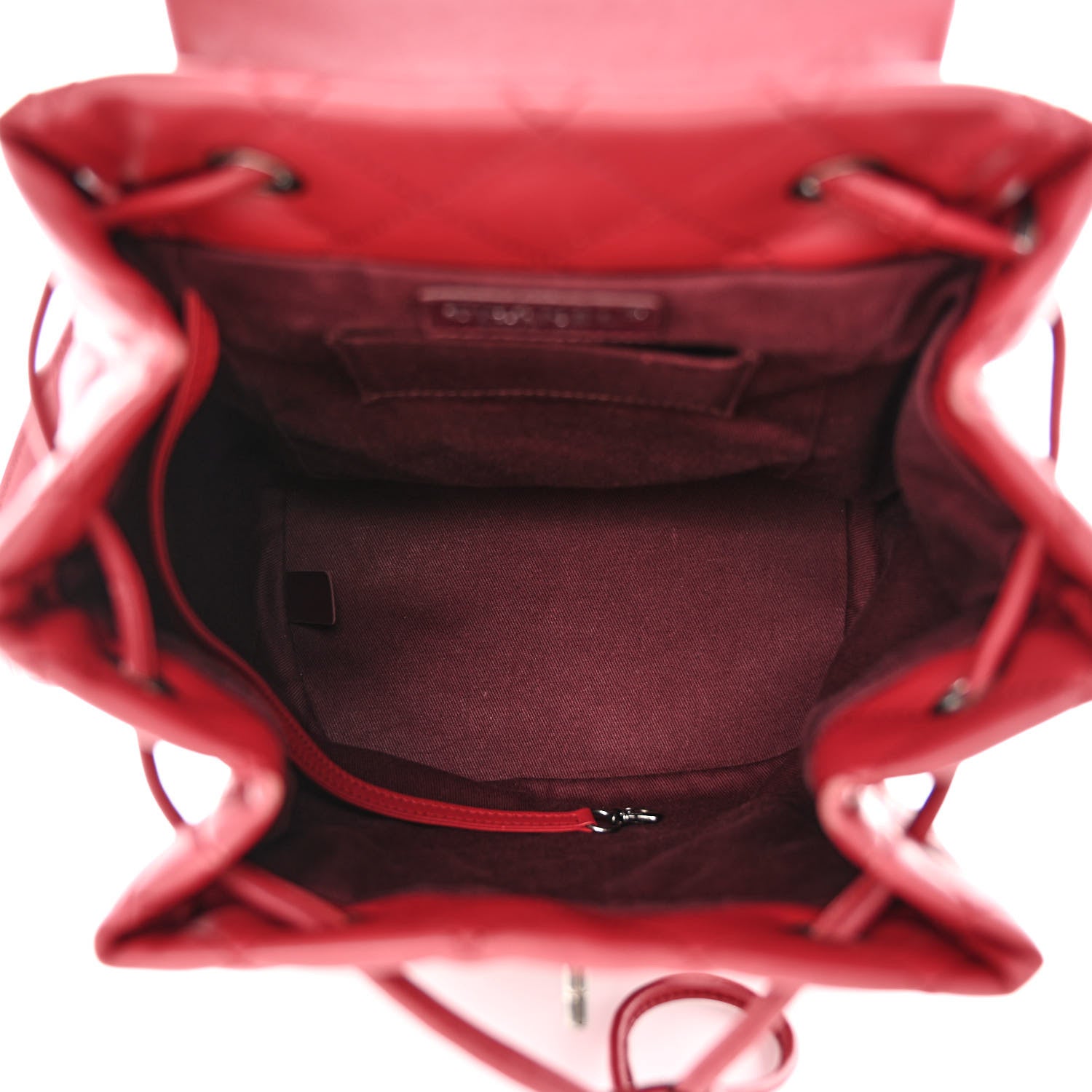 Chanel Lambskin Quilted Daily Supple Backpack Dark Red 5 of 11