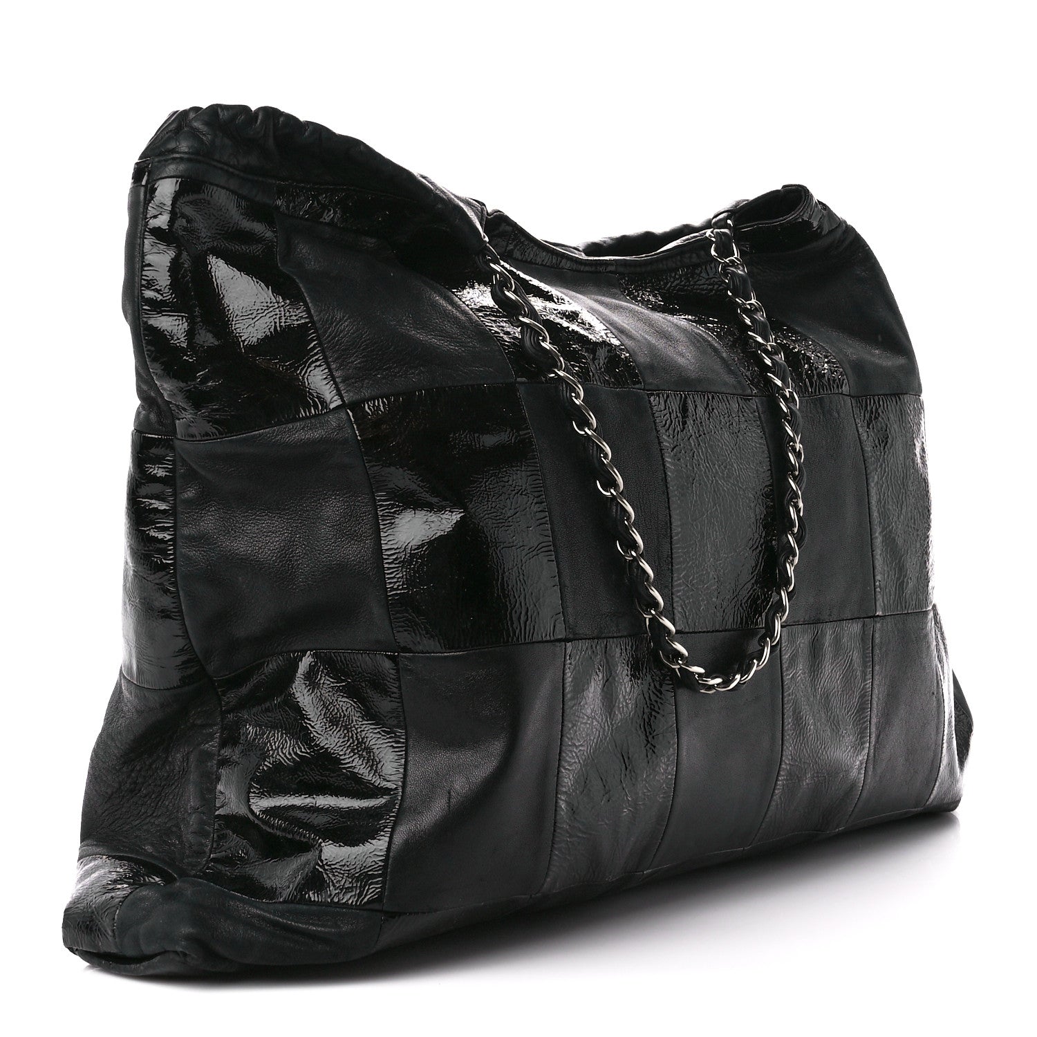 Chanel Patent Patchwork Brooklyn Tote Black 3 of 11