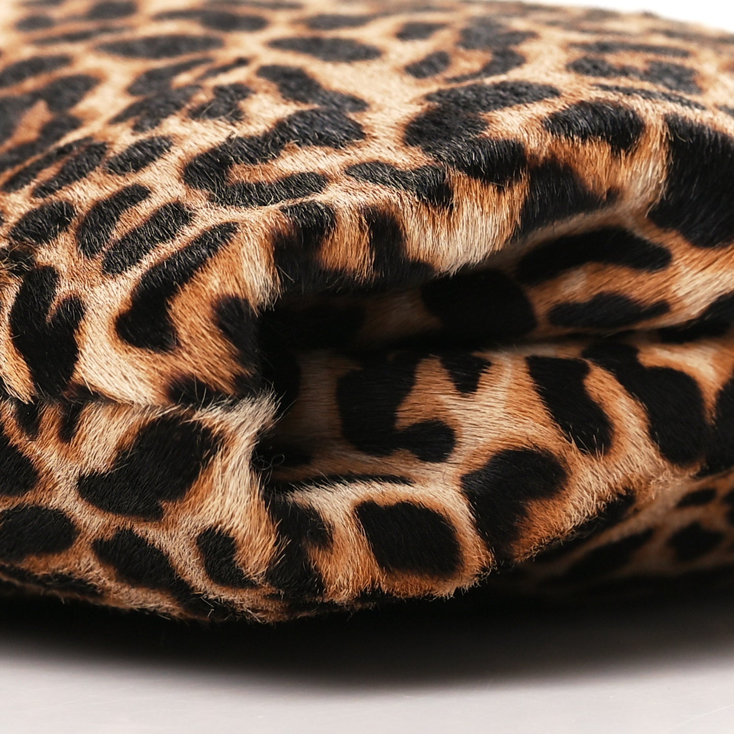 Pony Hair Leopard Print Callie Tassel Shoulder Bag Brown