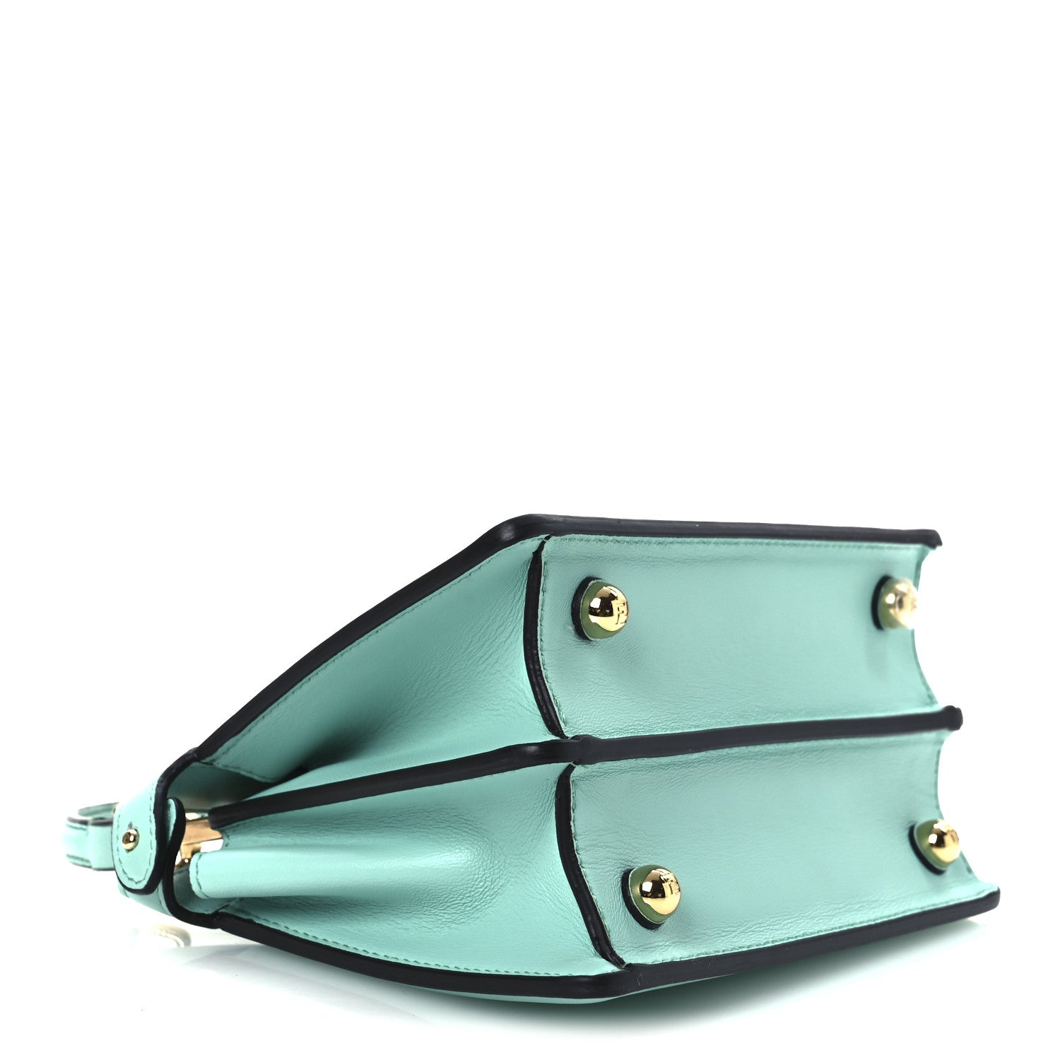 Fendi Shiny Nappa Petite Peekaboo I SEE U Satchel Spring Turquoise 4 of 13