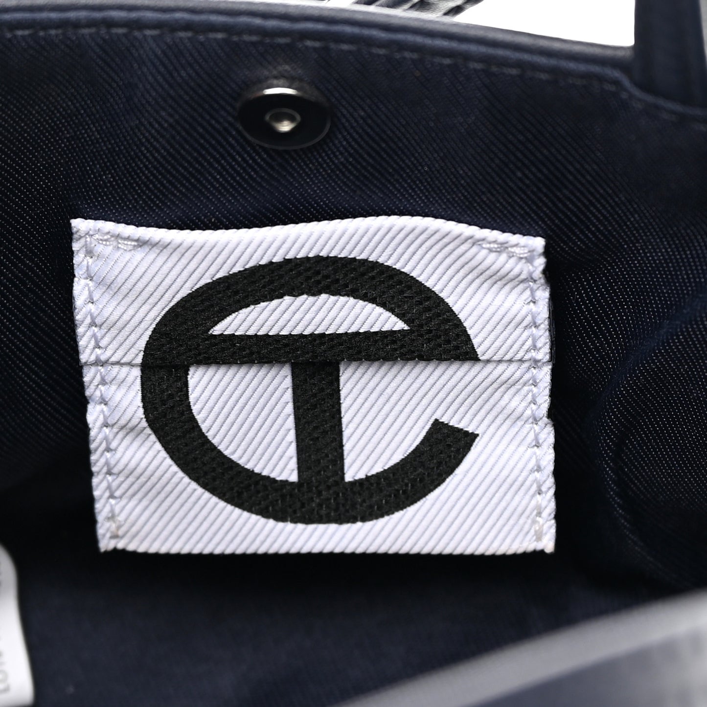 Vegan Leather Small Shopping Bag Navy