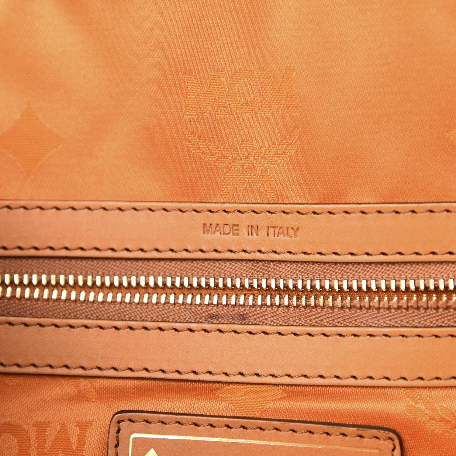 MCM Visetos Large Heritage Bowler Bag Cognac 9 of 10