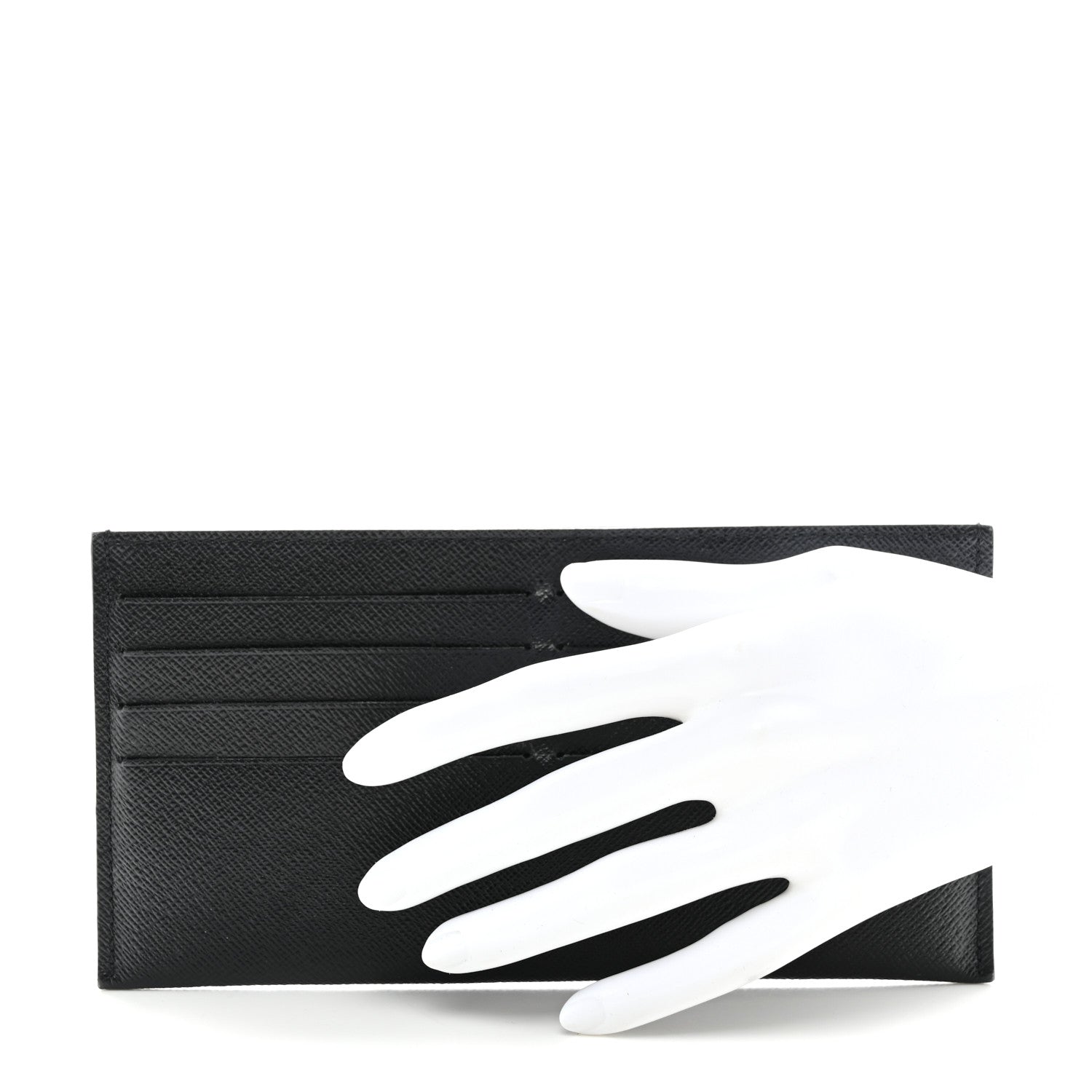 Louis Vuitton Calfskin Felicie Chain Wallet Card Holder Insert Black 2 of 9