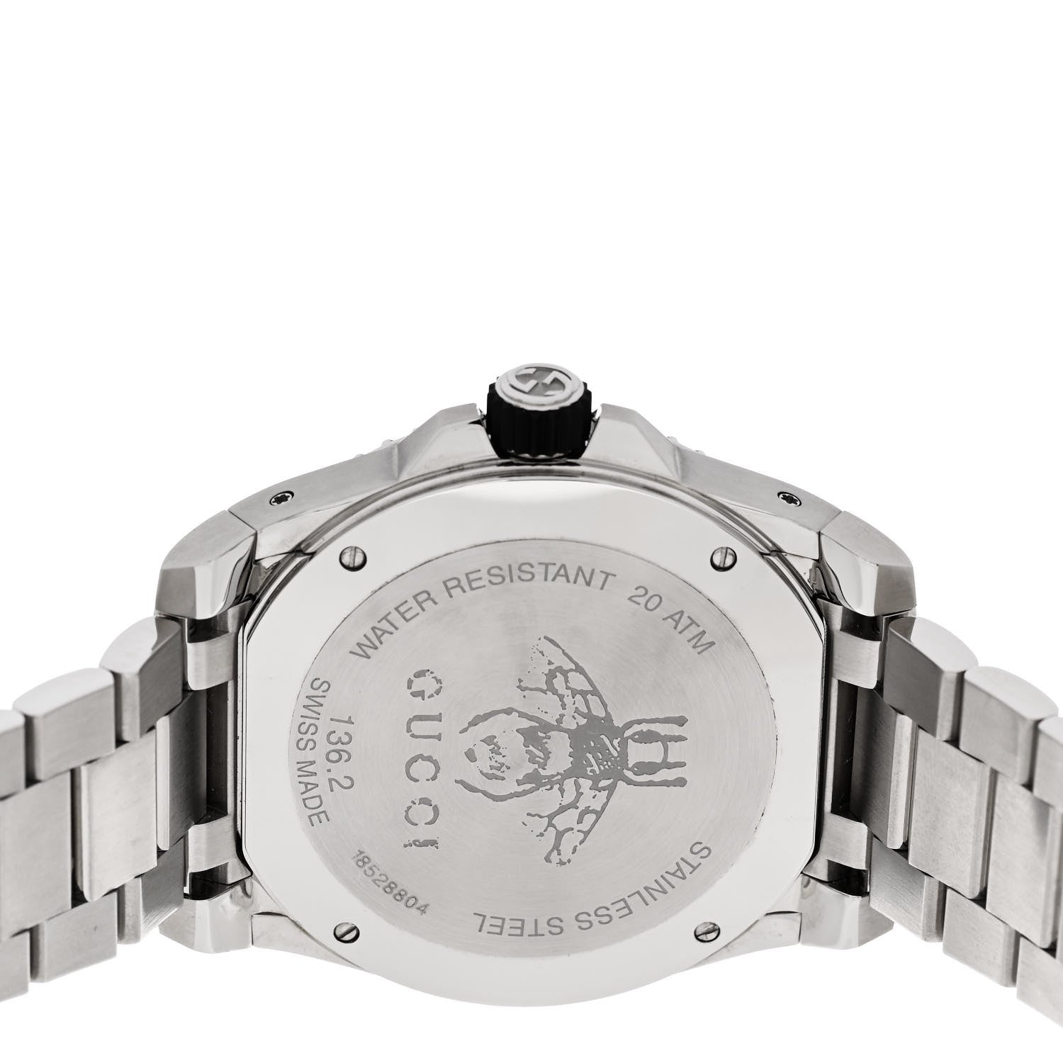 Gucci Stainless Steel 45mm Dive Quartz Watch Black 4 of 5