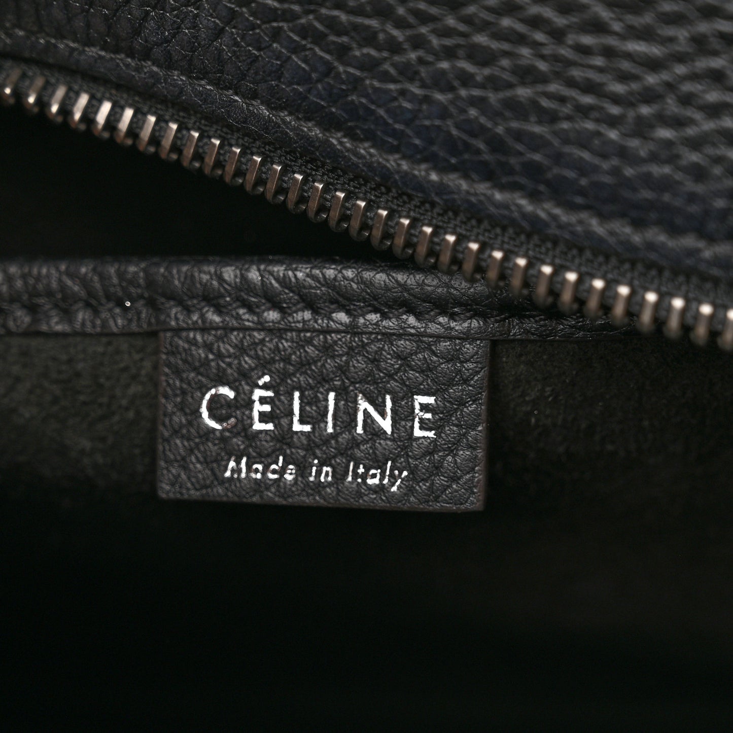 Drummed Calfskin Nano Luggage Black