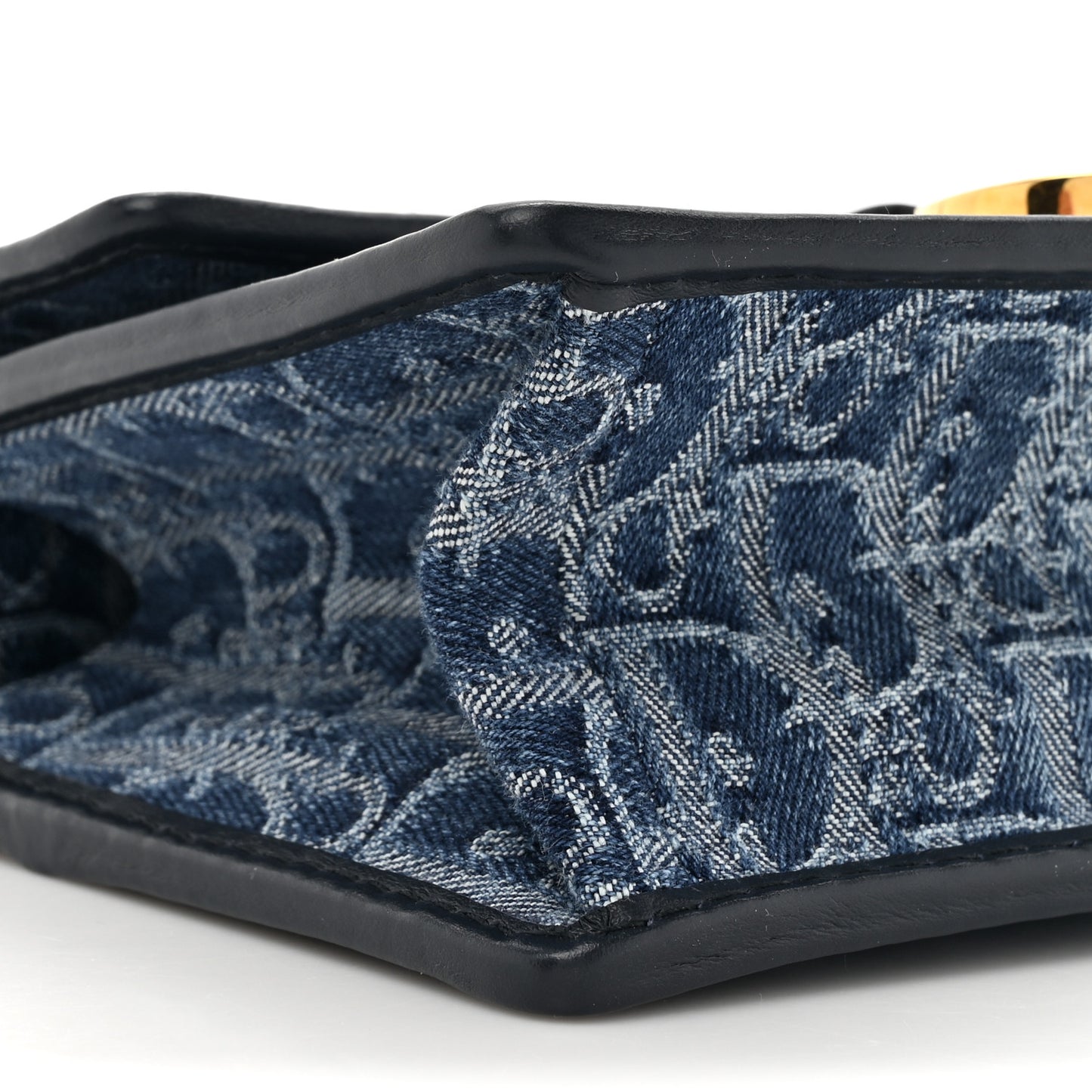 Denim Oblique 30 Montaigne East West Chain Flap Bag