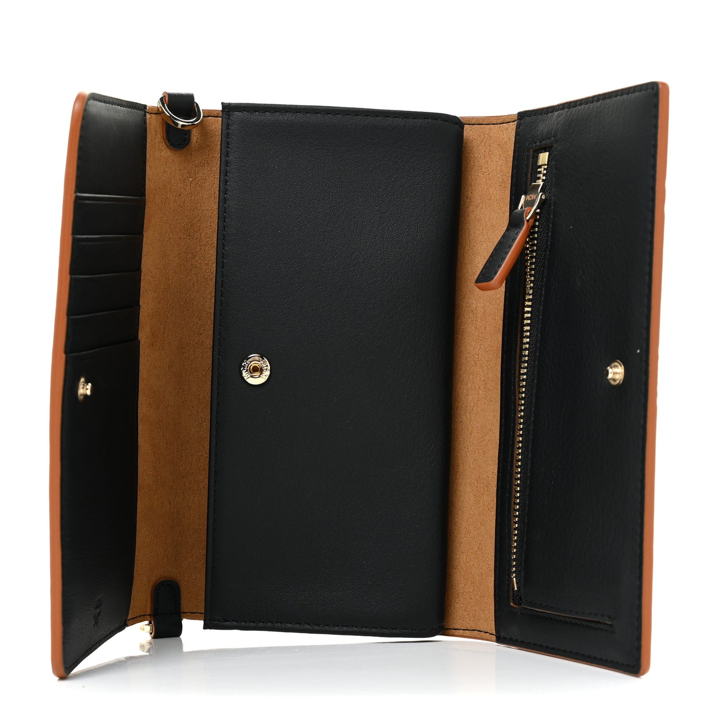 Calfskin Ottomar Wallet On Chain Black