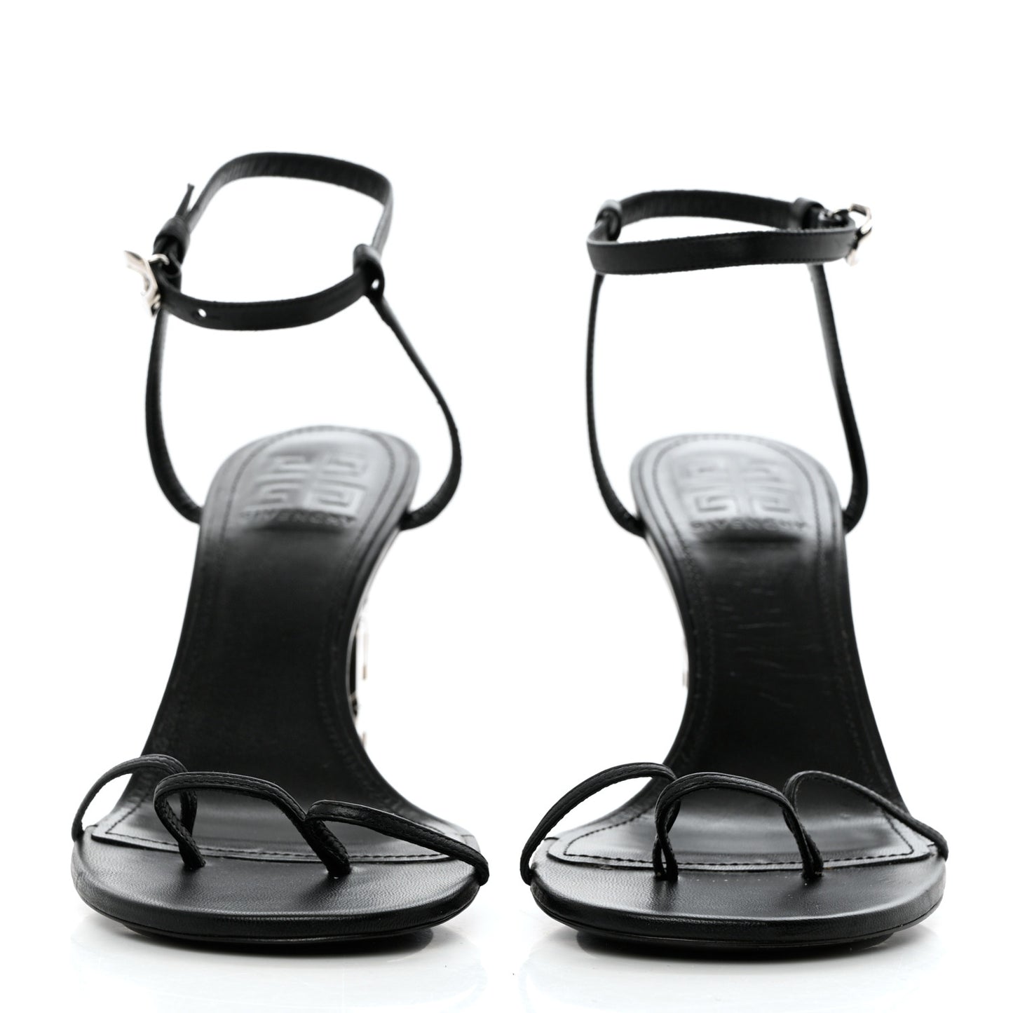 Smooth Nappa G Cube 85mm Sandals 41 Black