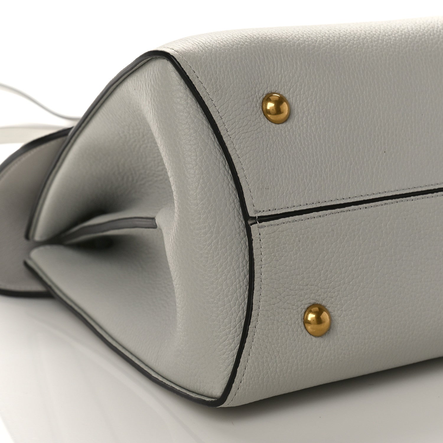 Salvatore Ferragamo Calfskin Medium Margot Top Handle Satchel Light Grey 7 of 8
