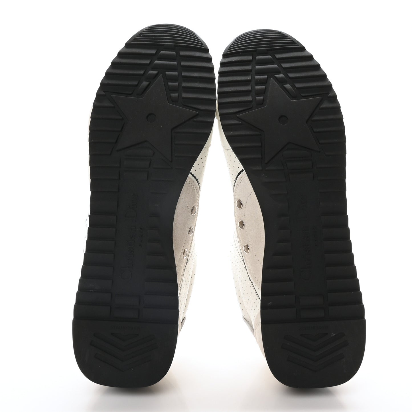 Calfskin Nylon Womens D-Sketch Sneakers 41 White