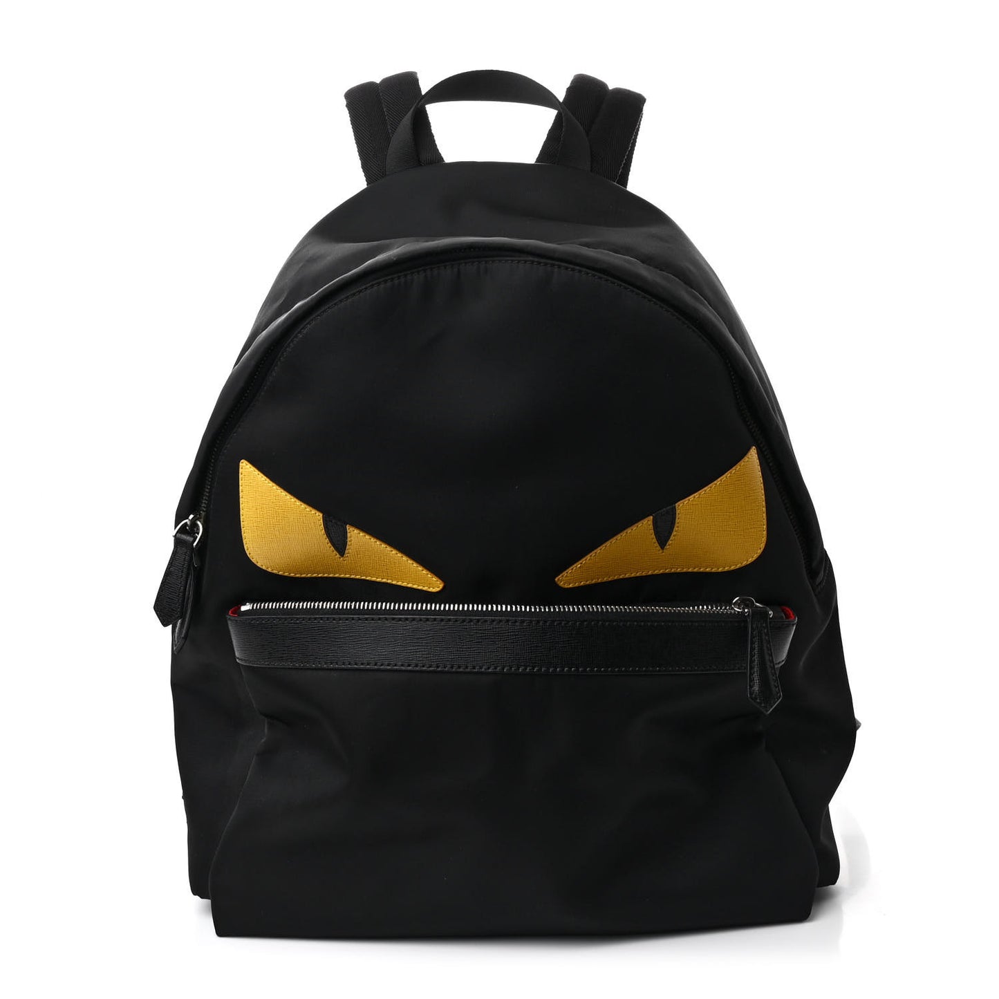Nylon Vitello Elite Monster Eyes Rounded Backpack Black Yellow