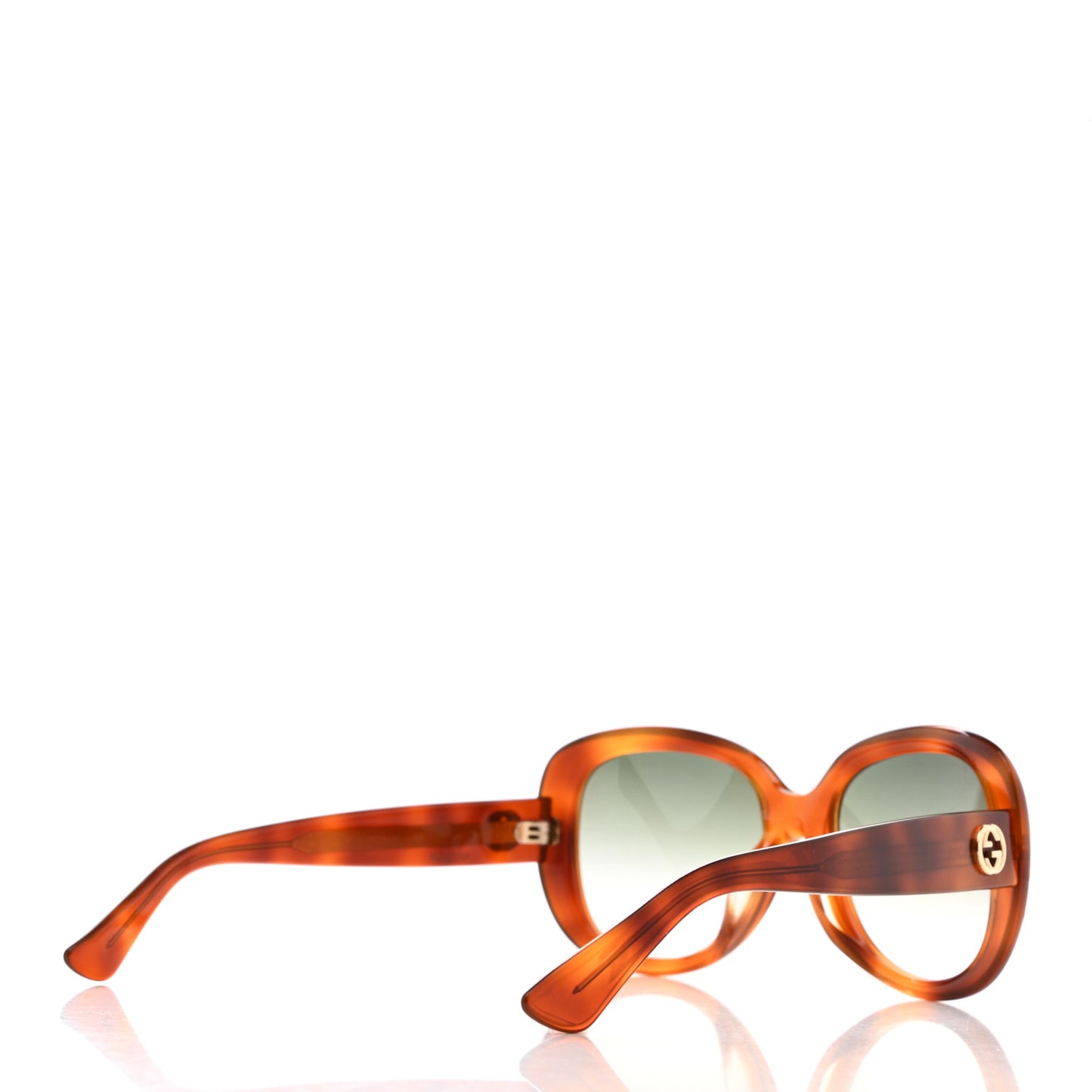 Round Sunglasses GG0140SA Avana Green