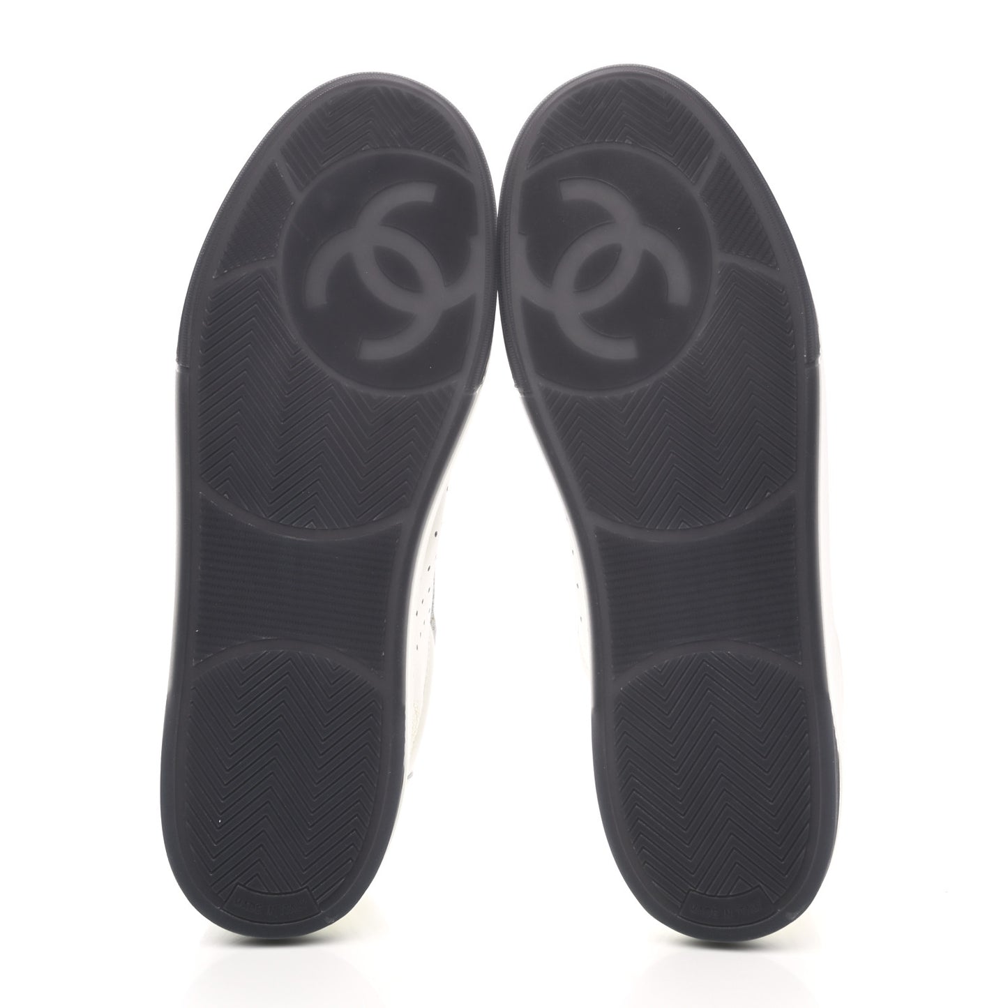 Grained Calfskin Fabric Mens Logo Sneakers 46 White Black