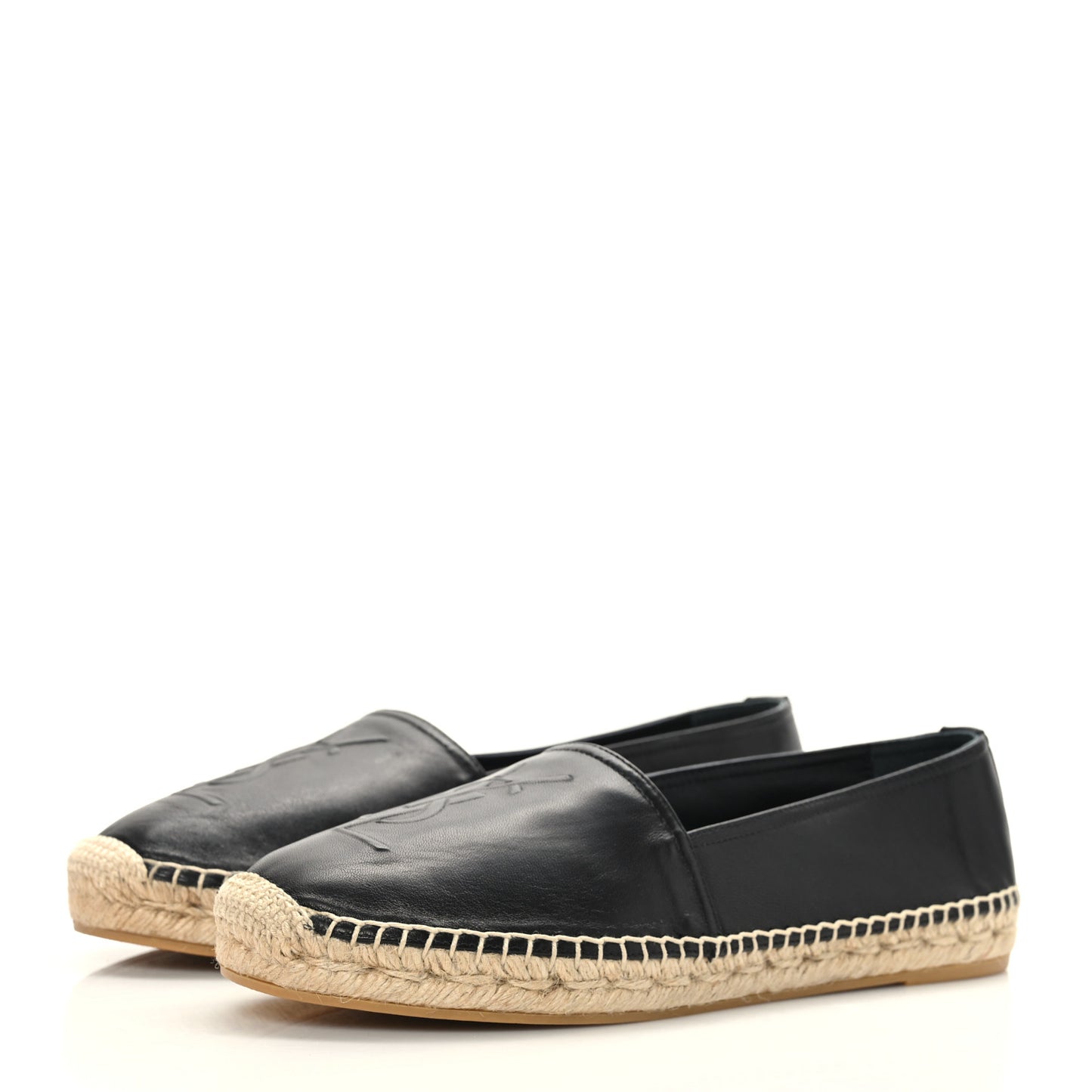 Lambskin Monogram Espadrilles 39 Black