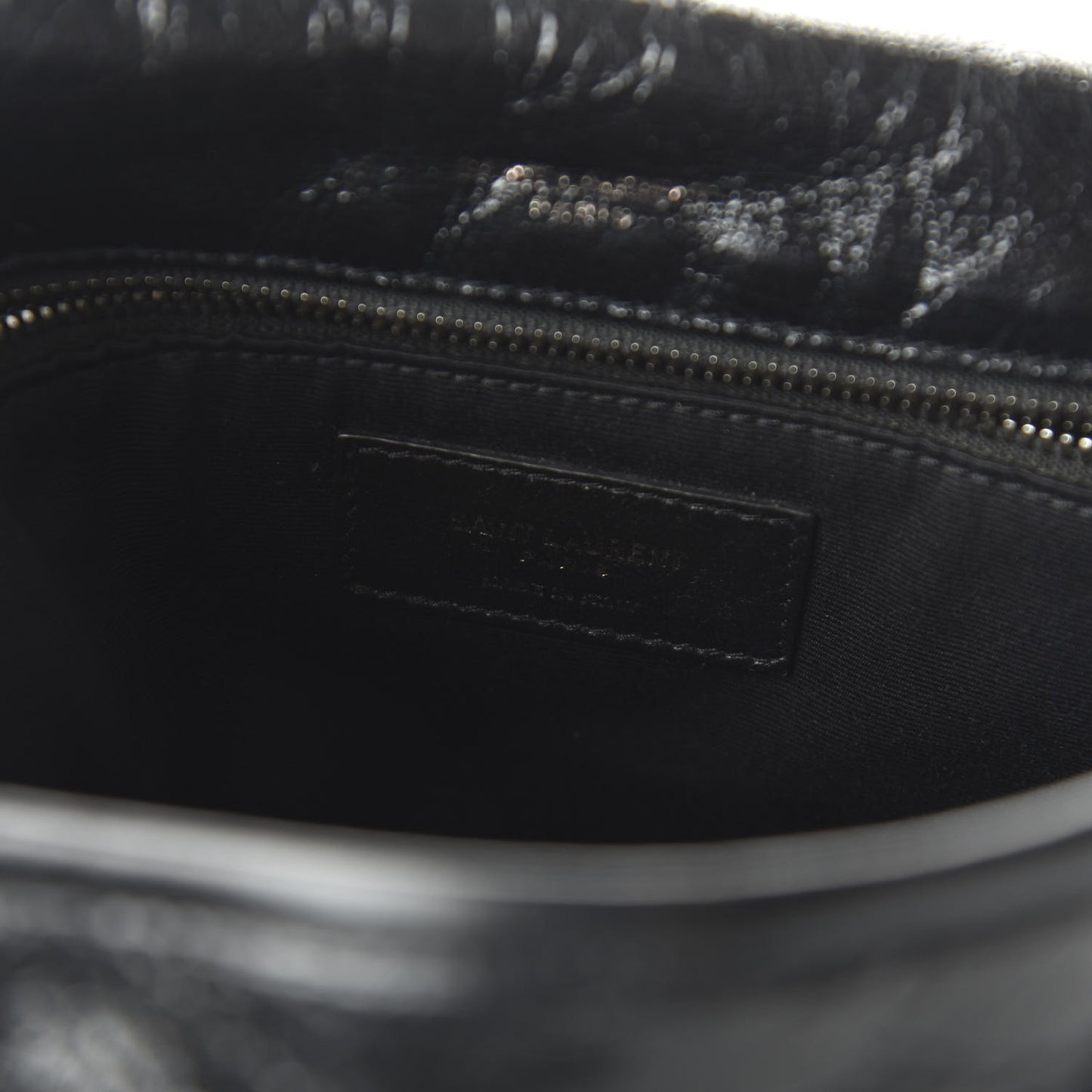 Crinkled Calfskin Matelasse Monogram Medium Niki Chain Satchel Black