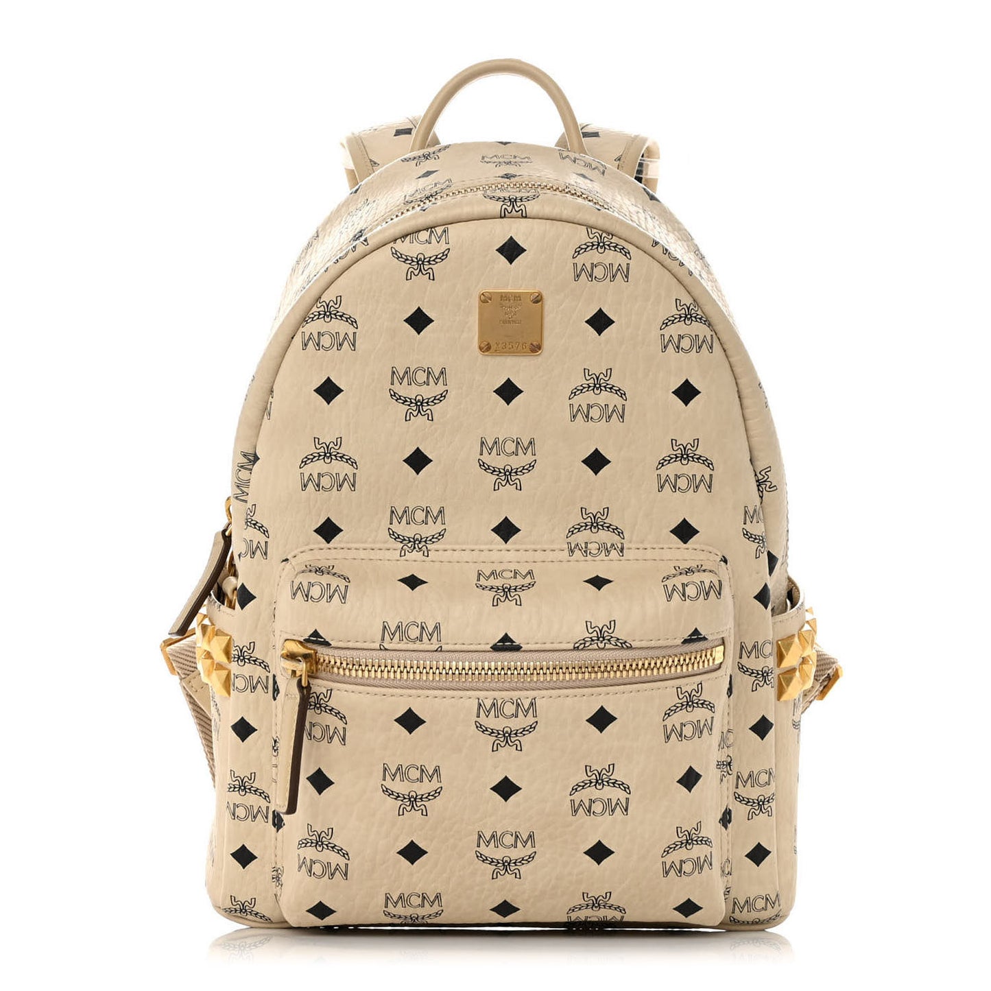 Visetos Small Side Stud Stark Backpack Beige
