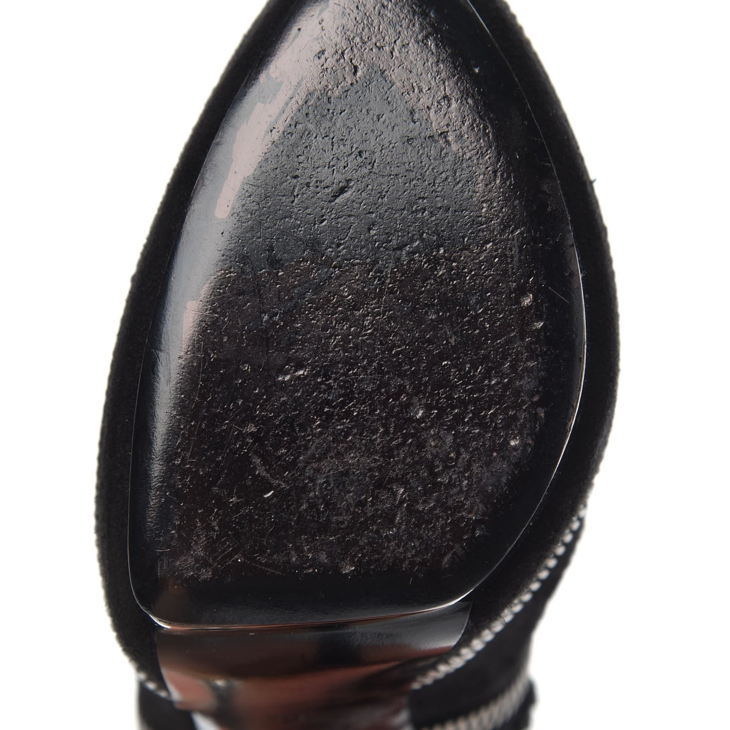 Suede Zipper Platform Pumps Black 35