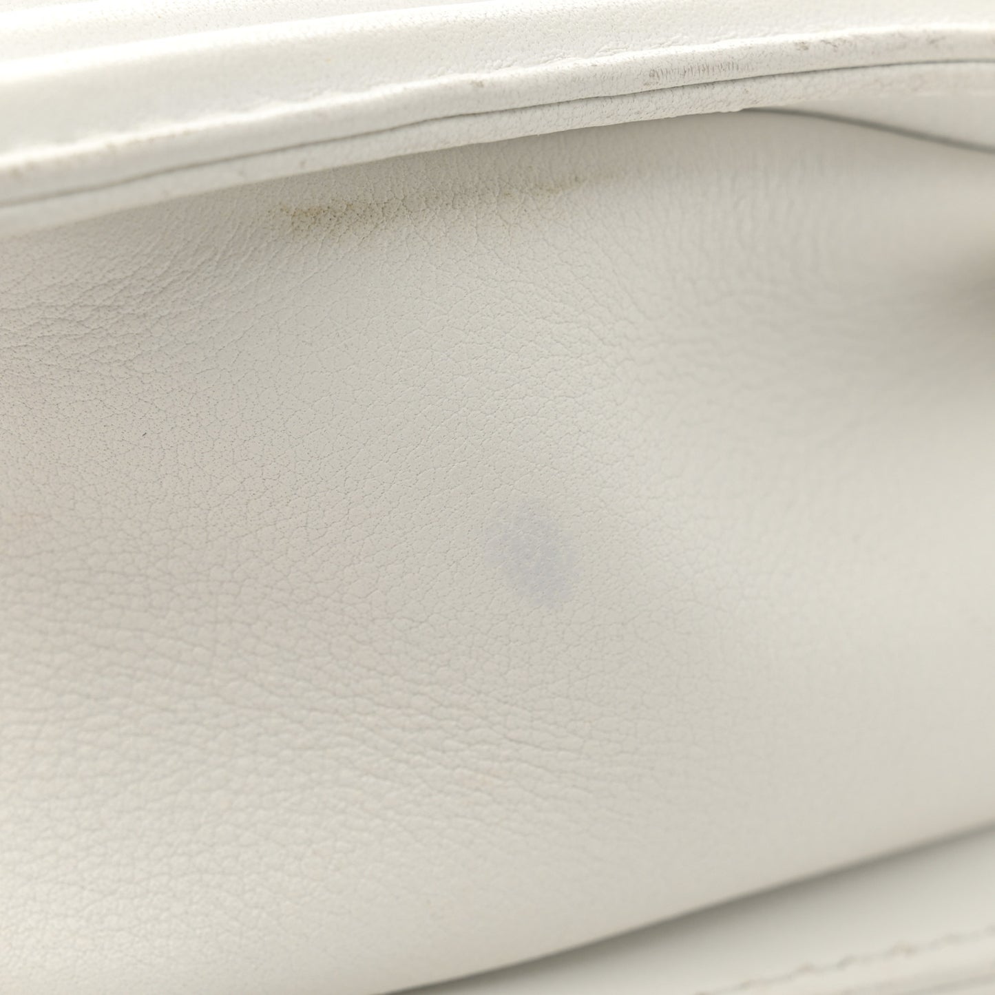 Lambskin Quilted Small Boy Flap White